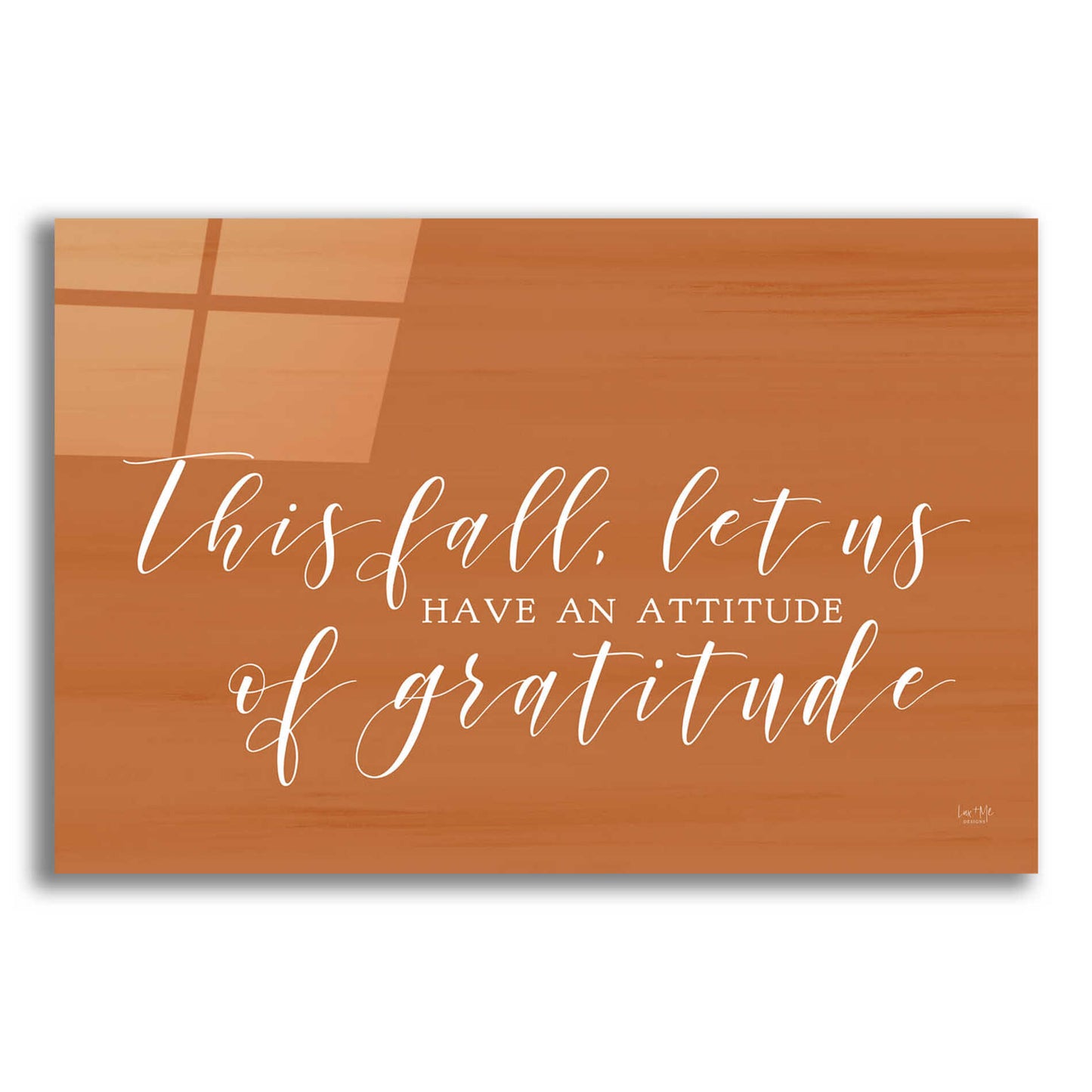 Epic Art 'Attitude of Gratitude' by Lux + Me Designs, Acrylic Glass Wall Art,16x12