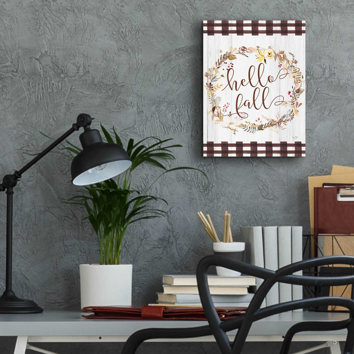 Epic Art 'Hello Fall' by Lux + Me Designs, Acrylic Glass Wall Art,12x16