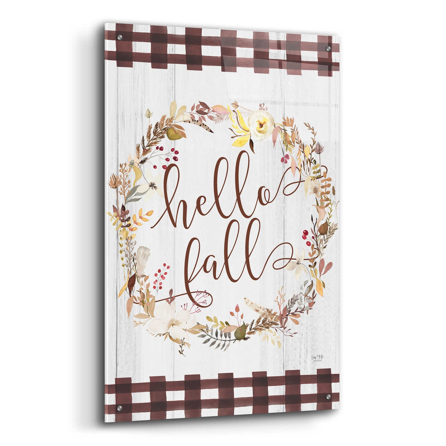 Epic Art 'Hello Fall' by Lux + Me Designs, Acrylic Glass Wall Art,24x36