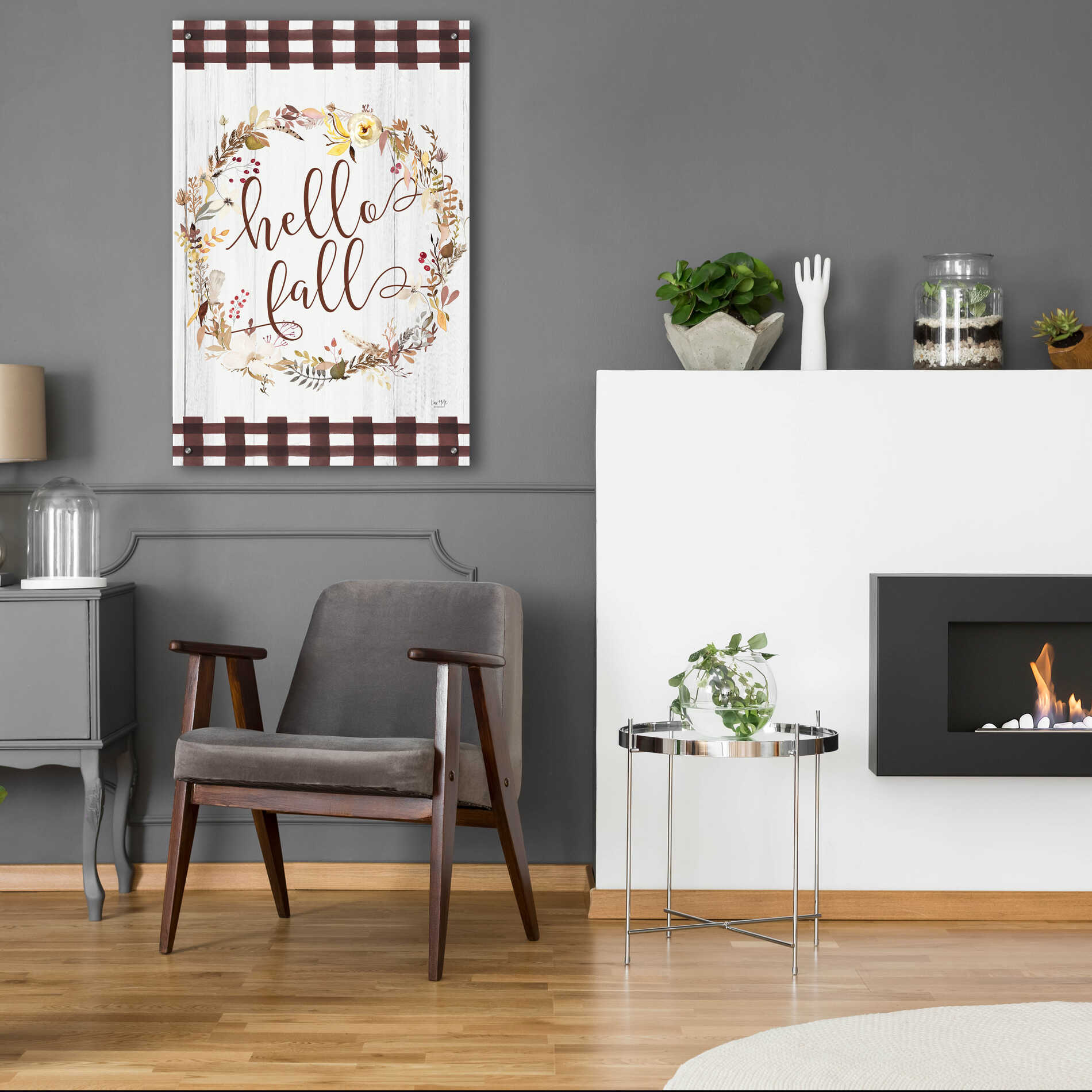 Epic Art 'Hello Fall' by Lux + Me Designs, Acrylic Glass Wall Art,24x36