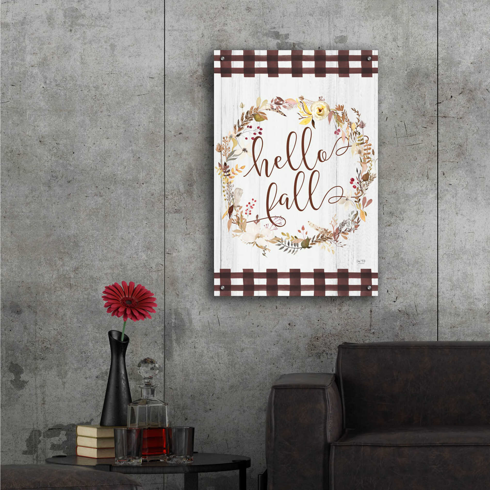 Epic Art 'Hello Fall' by Lux + Me Designs, Acrylic Glass Wall Art,24x36