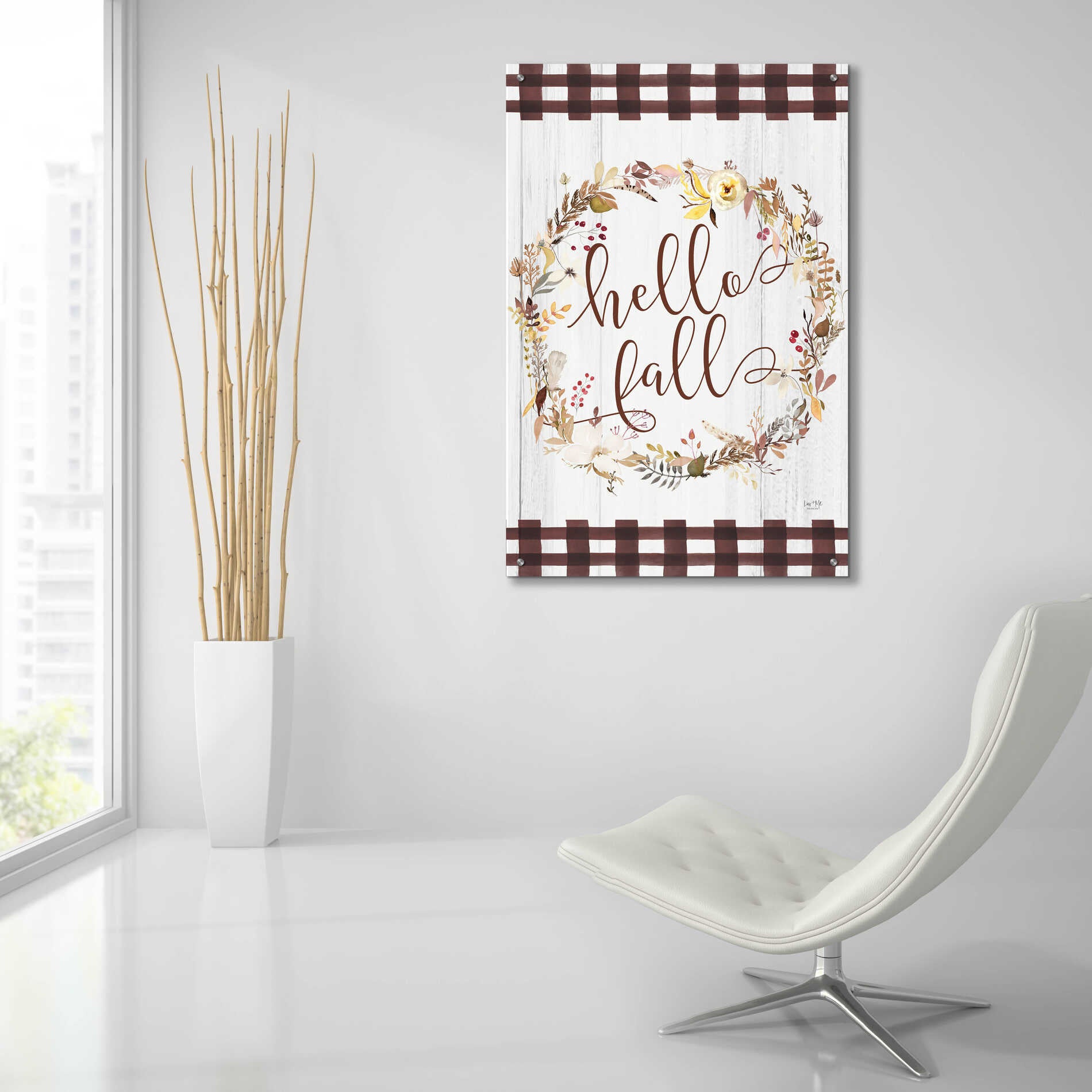 Epic Art 'Hello Fall' by Lux + Me Designs, Acrylic Glass Wall Art,24x36