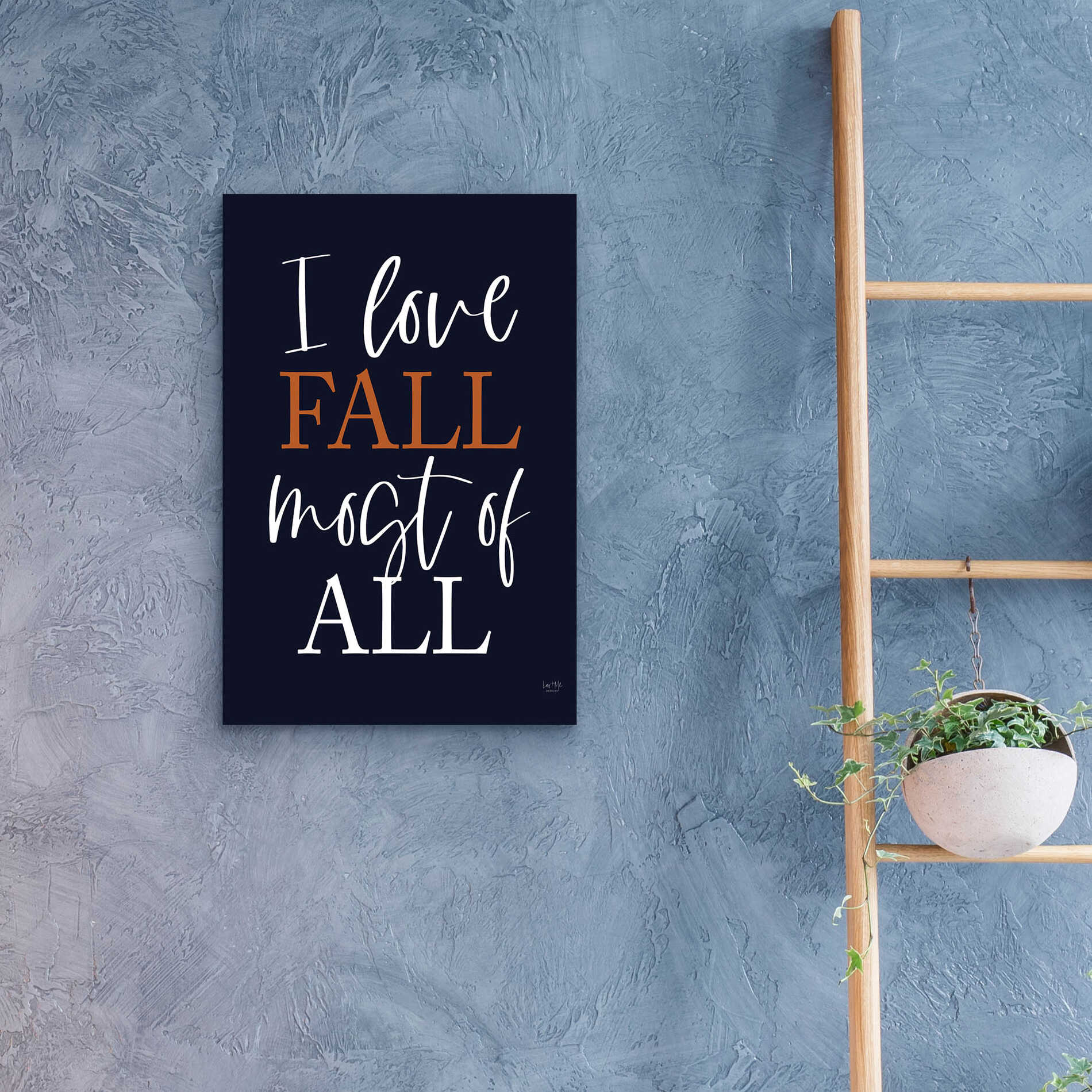 Epic Art 'I Love Fall' by Lux + Me Designs, Acrylic Glass Wall Art,16x24