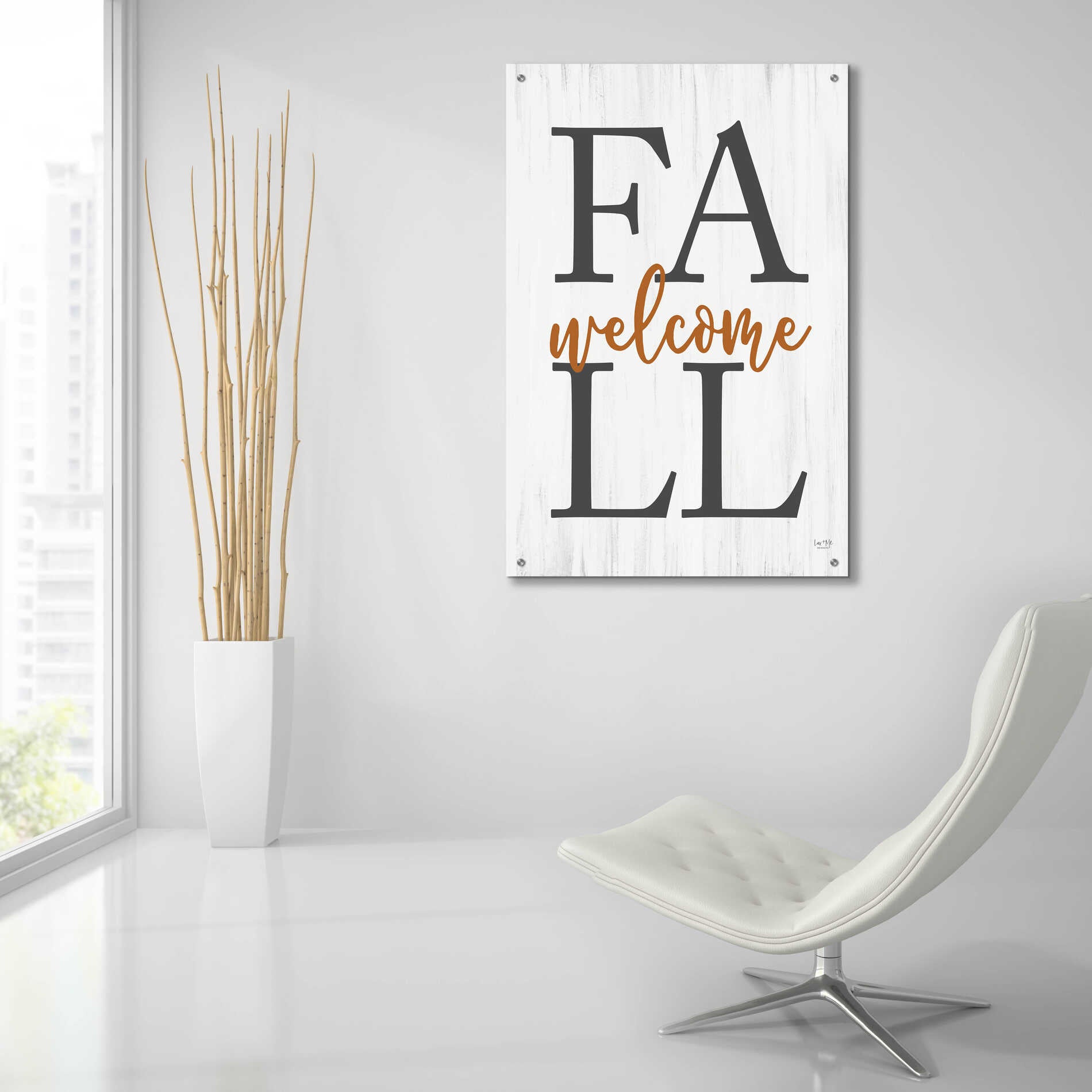 Epic Art 'Welcome Fall' by Lux + Me Designs, Acrylic Glass Wall Art,24x36