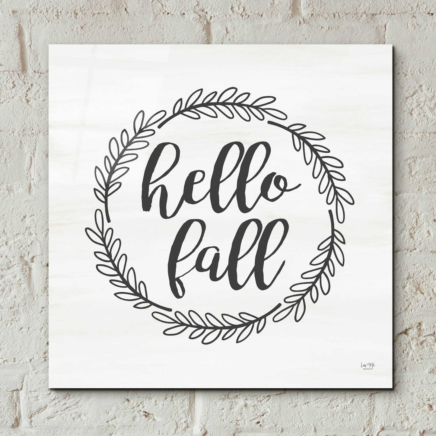 Epic Art 'Hello Fall Simple' by Lux + Me Designs, Acrylic Glass Wall Art,12x12