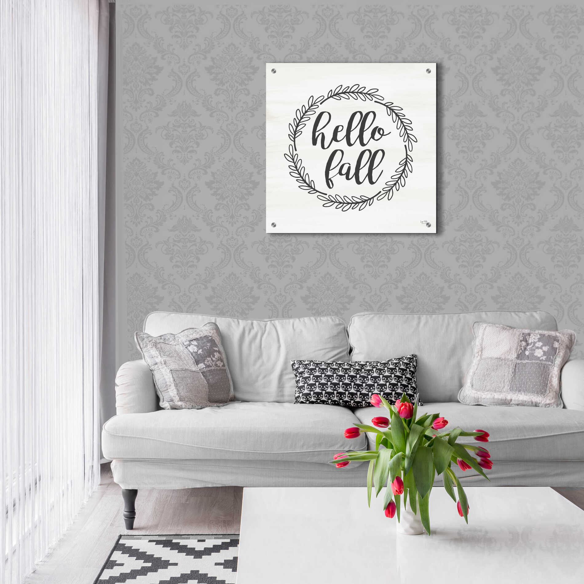 Epic Art 'Hello Fall Simple' by Lux + Me Designs, Acrylic Glass Wall Art,24x24