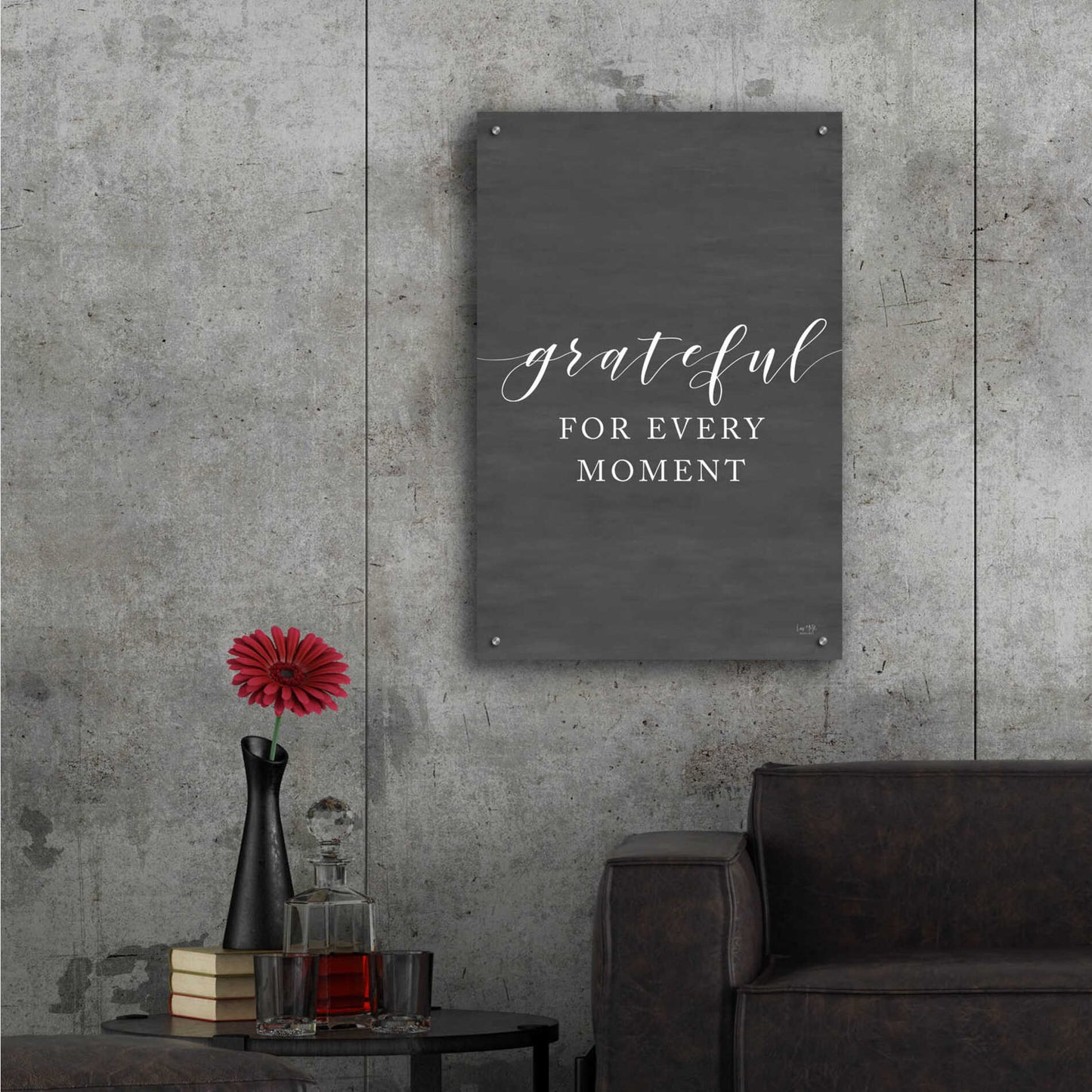 Epic Art 'Grateful for Every Moment' by Lux + Me Designs, Acrylic Glass Wall Art,24x36