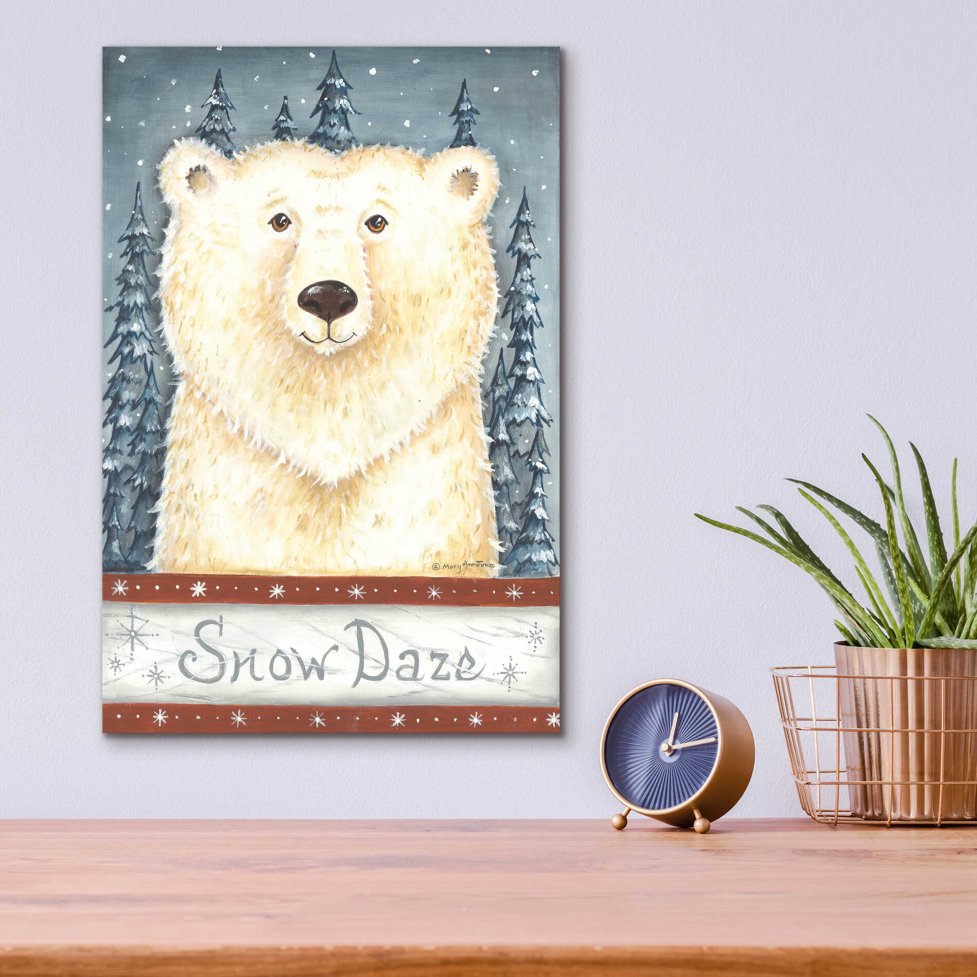 Epic Art 'Snow Daze' by Mary Ann June, Acrylic Glass Wall Art,12x16