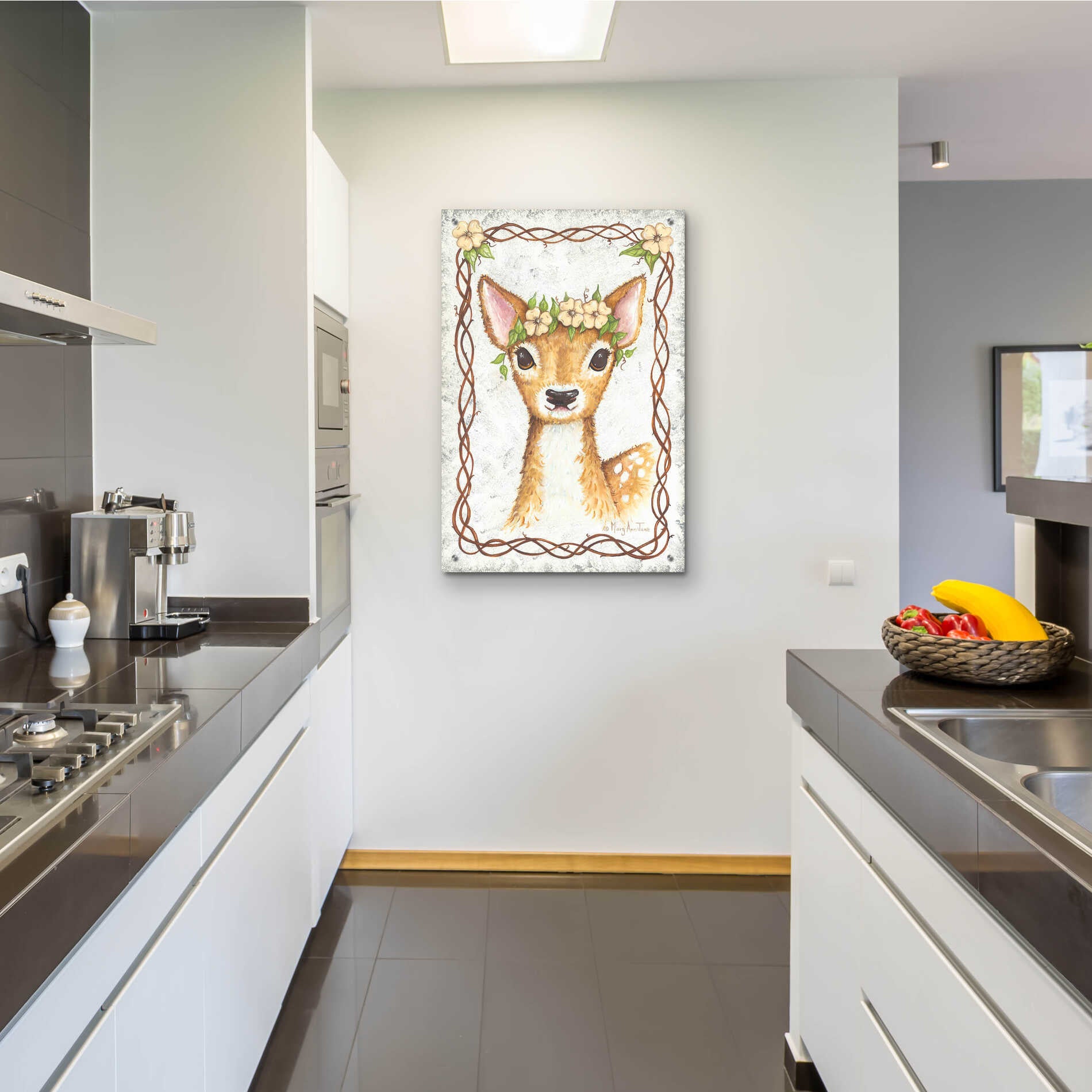 Epic Art 'Deer' by Mary Ann June, Acrylic Glass Wall Art,24x36