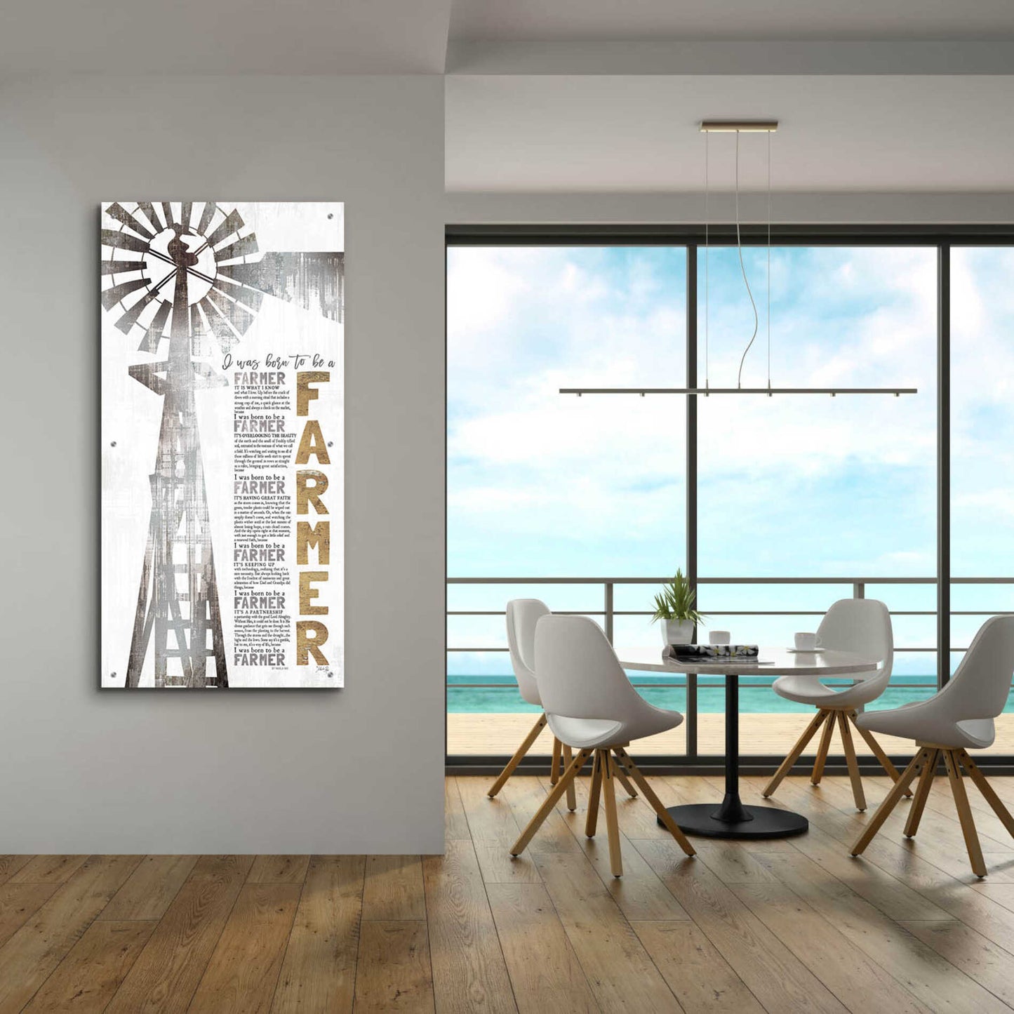 Epic Art 'Born to be a Farmer' by Marla Rae, Acrylic Glass Wall Art,24x48