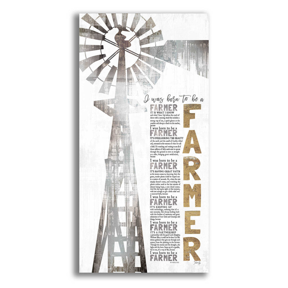 Epic Art 'Born to be a Farmer' by Marla Rae, Acrylic Glass Wall Art