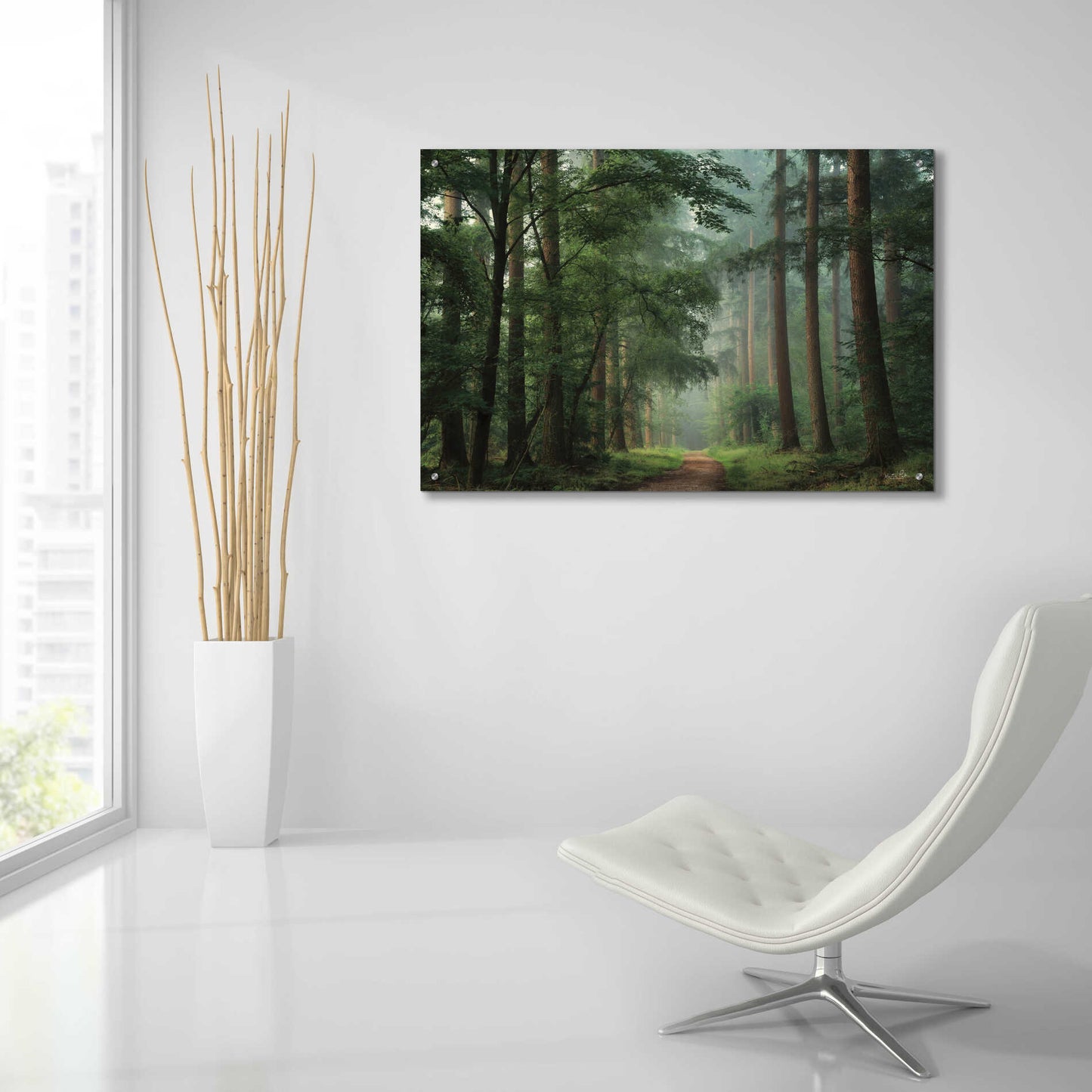 Epic Art 'Moody Green' by Martin Podt, Acrylic Glass Wall Art,36x24