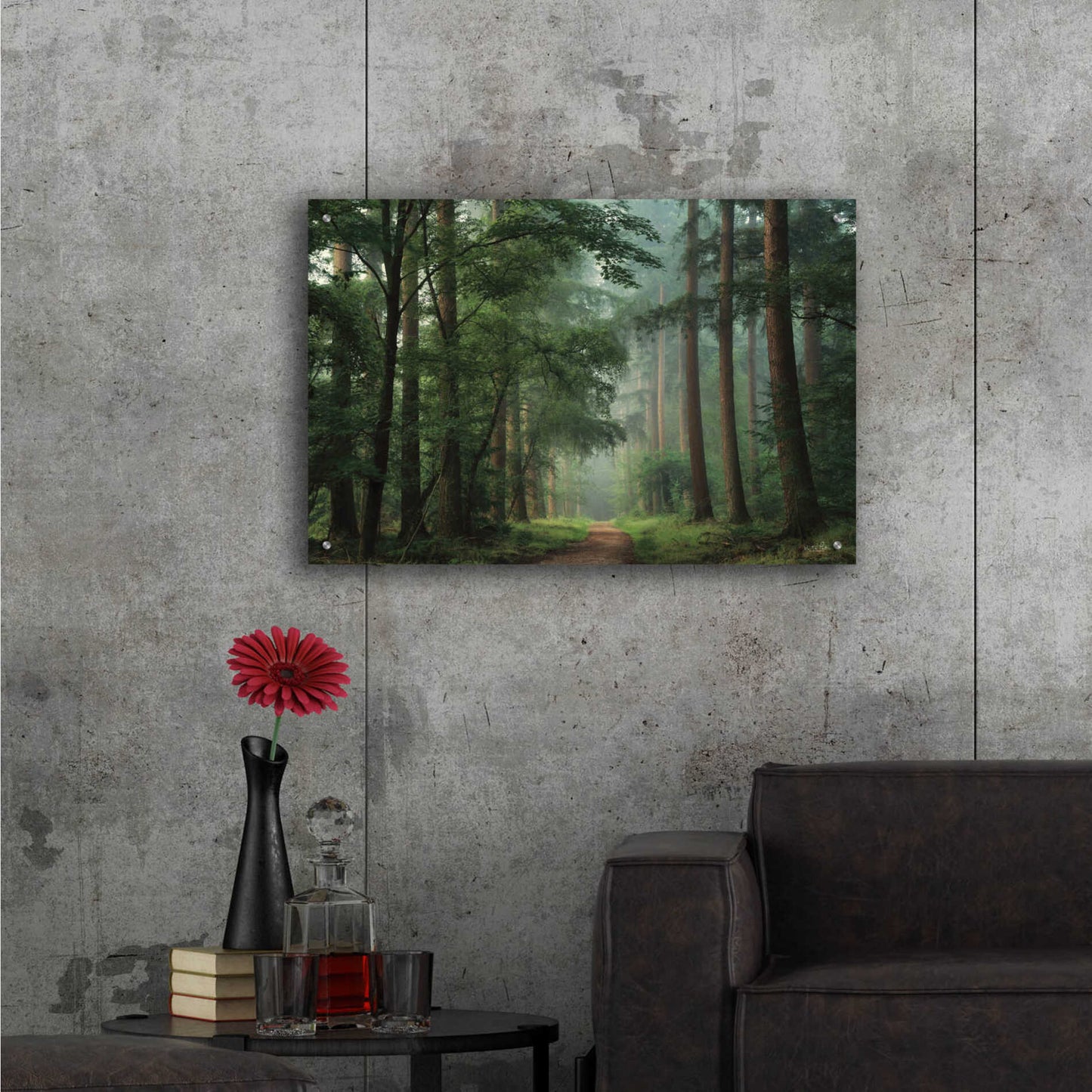 Epic Art 'Moody Green' by Martin Podt, Acrylic Glass Wall Art,36x24