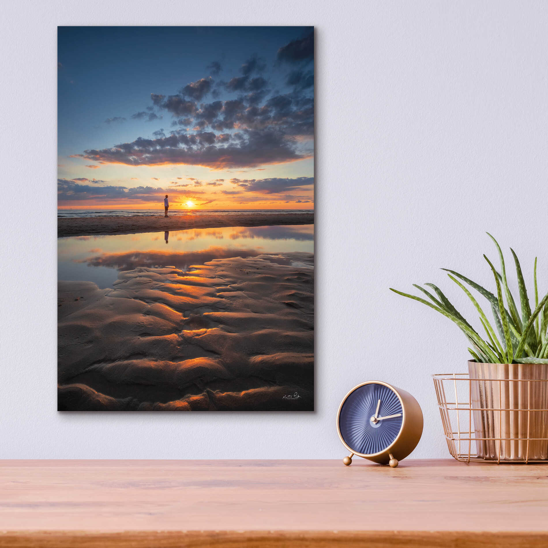 Epic Art 'Peaceful Sunset' by Martin Podt, Acrylic Glass Wall Art,12x16