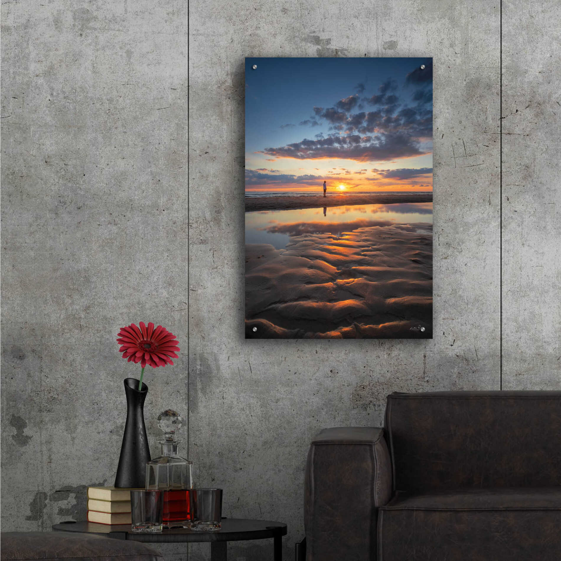 Epic Art 'Peaceful Sunset' by Martin Podt, Acrylic Glass Wall Art,24x36