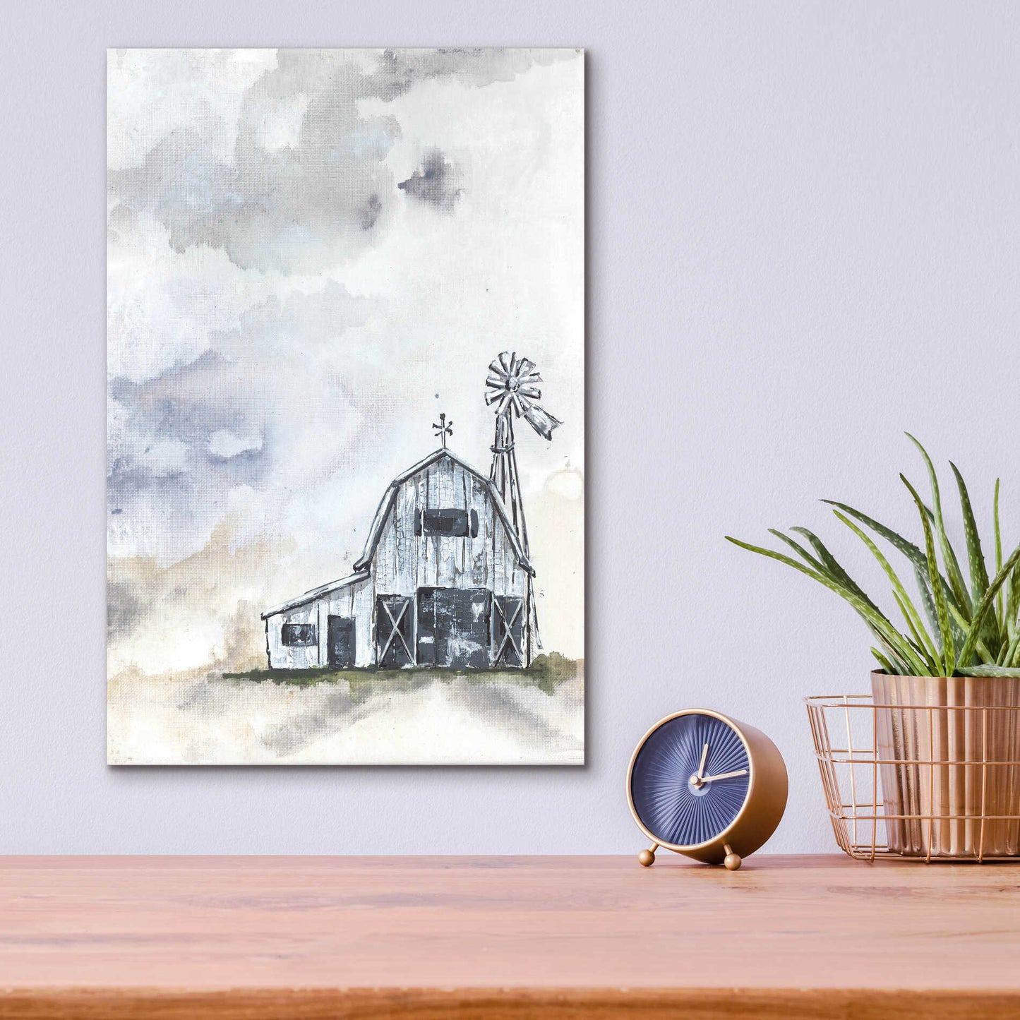 Epic Art 'Haven Mini Barn' by Julie Norkus, Acrylic Glass Wall Art,12x16