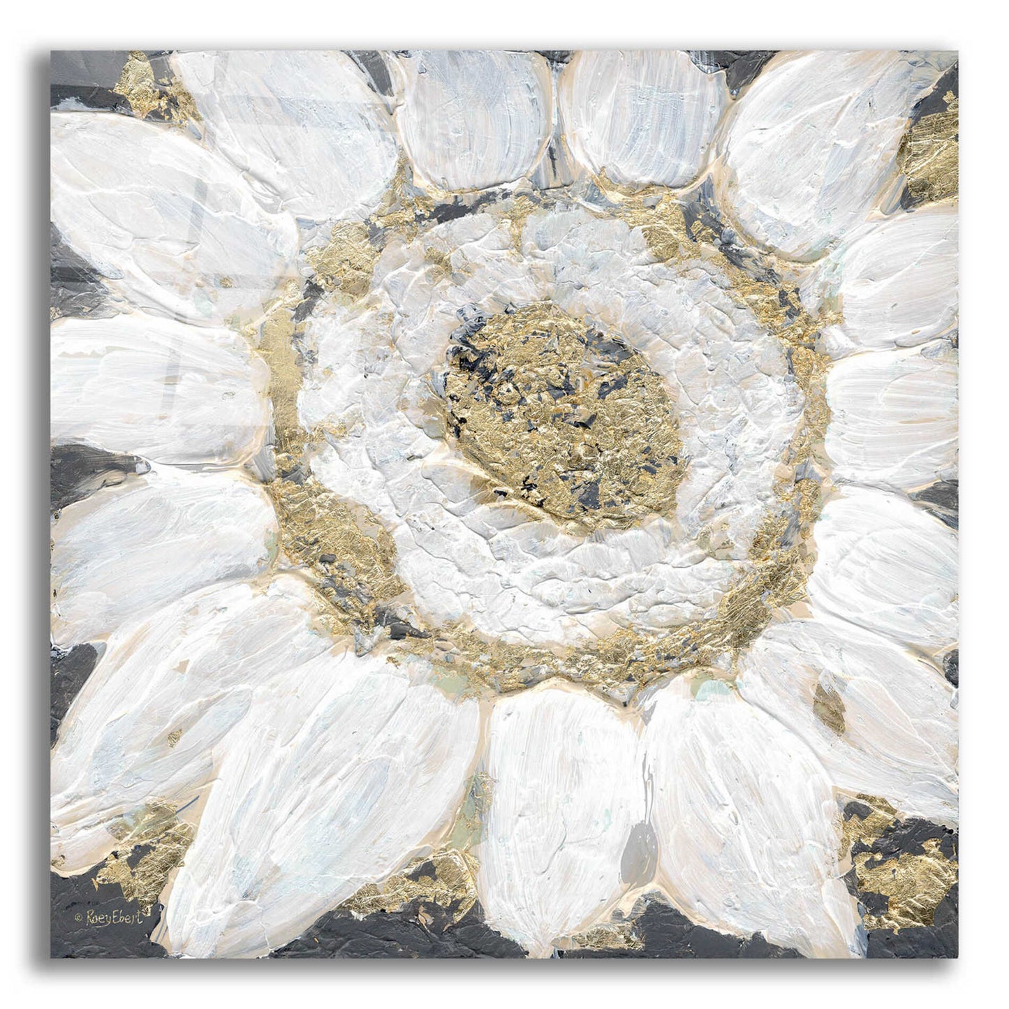Epic Art 'Golden Sunflower' by Roey Ebert, Acrylic Glass Wall Art,12x12
