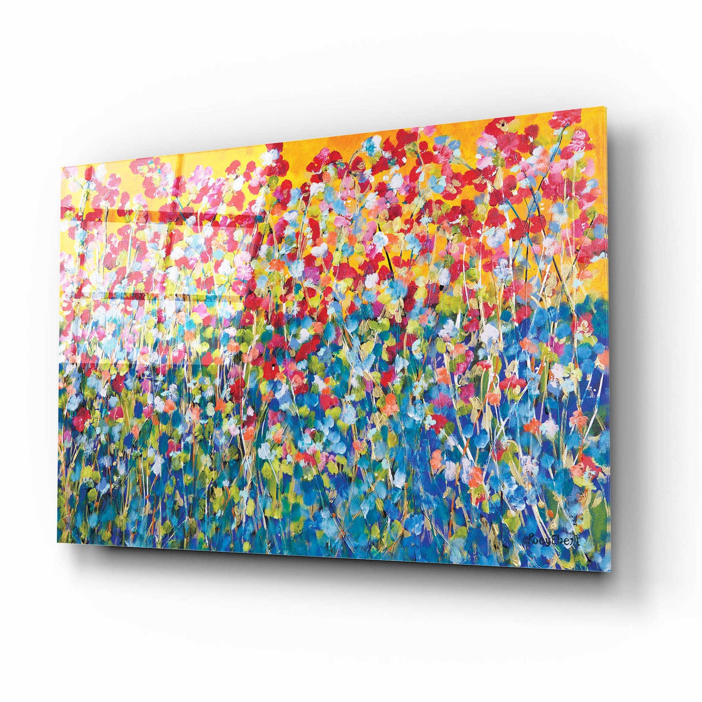 Epic Art 'Happiness' by Roey Ebert, Acrylic Glass Wall Art,16x12