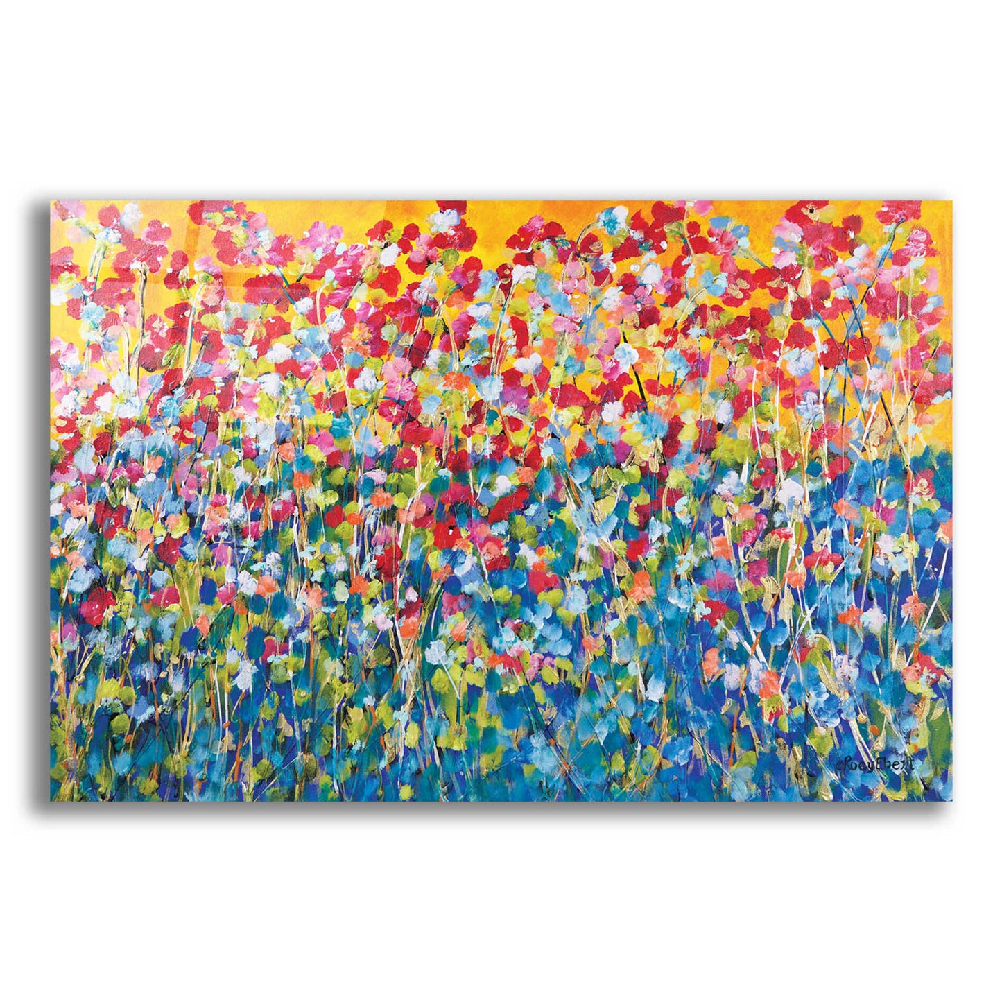 Epic Art 'Happiness' by Roey Ebert, Acrylic Glass Wall Art,16x12