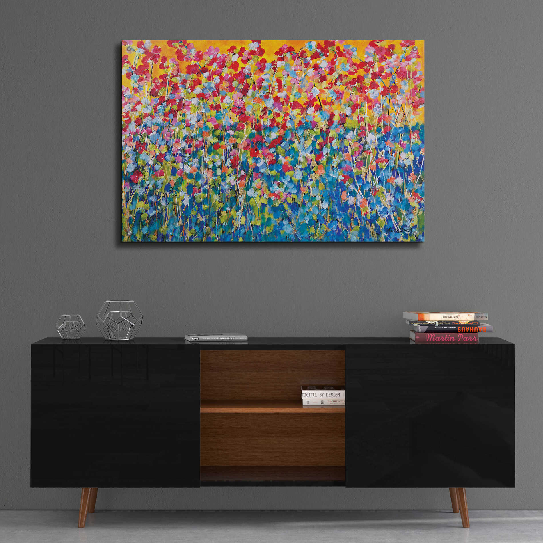 Epic Art 'Happiness' by Roey Ebert, Acrylic Glass Wall Art,36x24