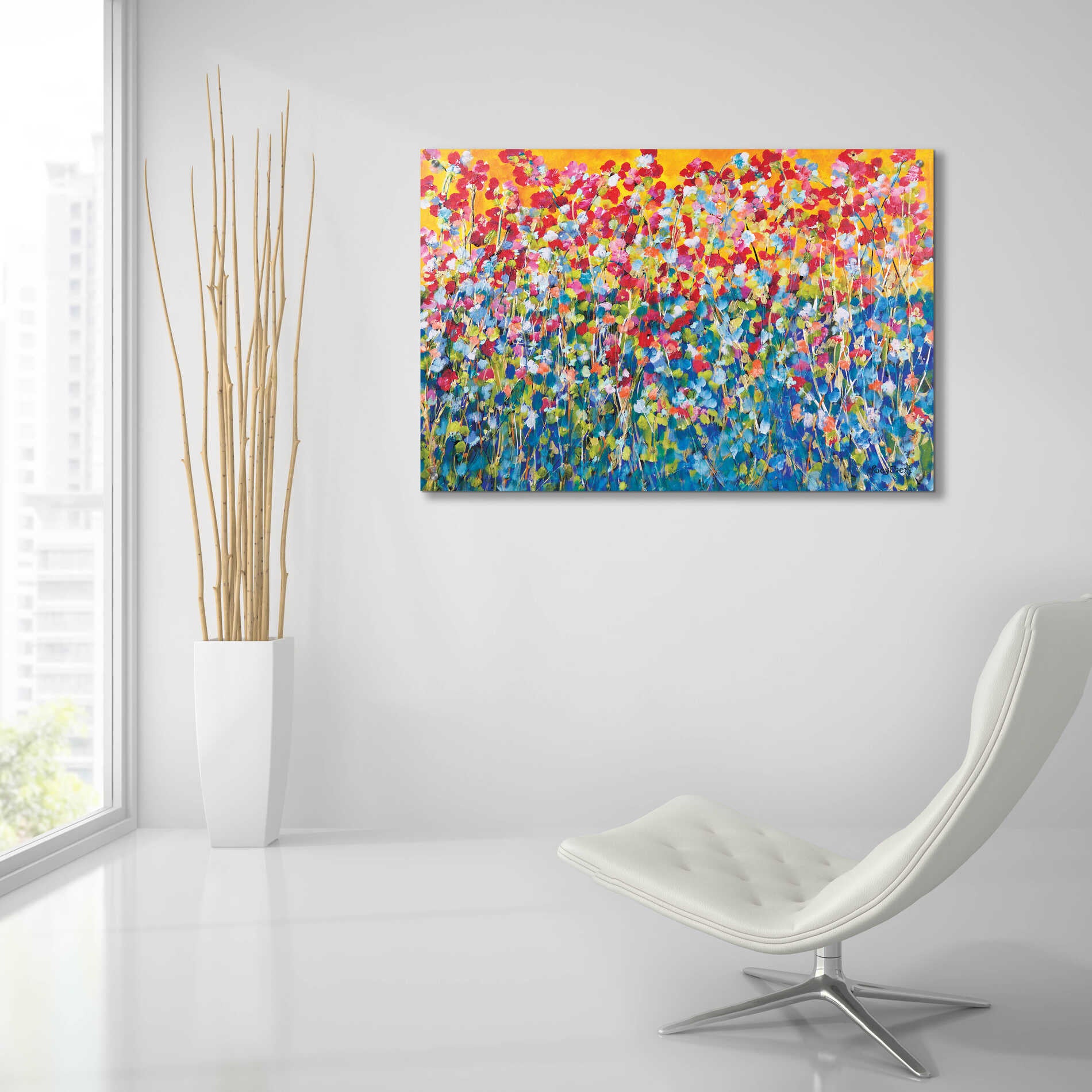 Epic Art 'Happiness' by Roey Ebert, Acrylic Glass Wall Art,36x24