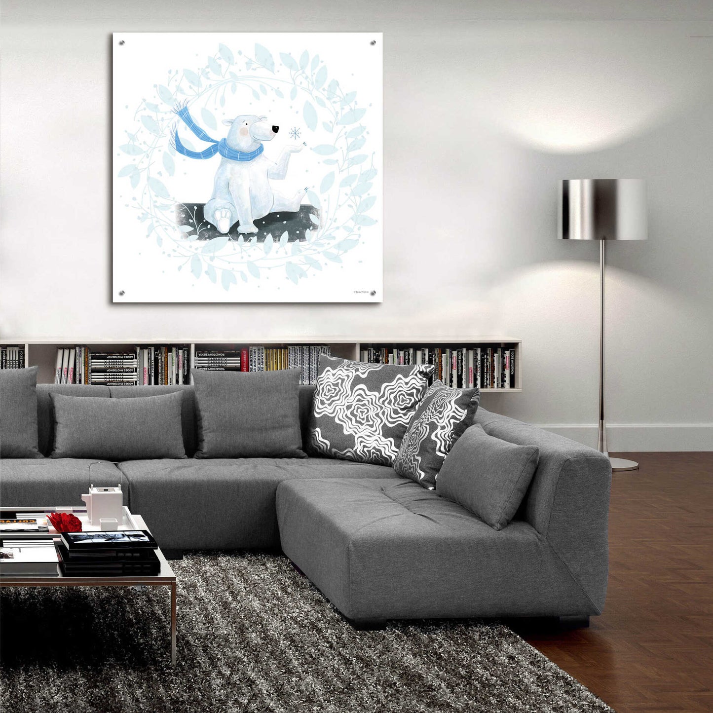 Epic Art 'Polar Bear Holiday' by Rachel Nieman, Acrylic Glass Wall Art,36x36