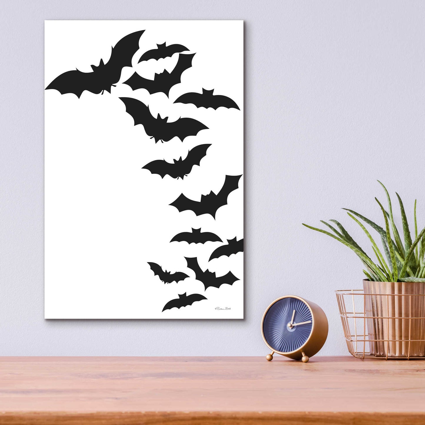 Epic Art 'Flock of Bats' by Susan Ball, Acrylic Glass Wall Art,12x16