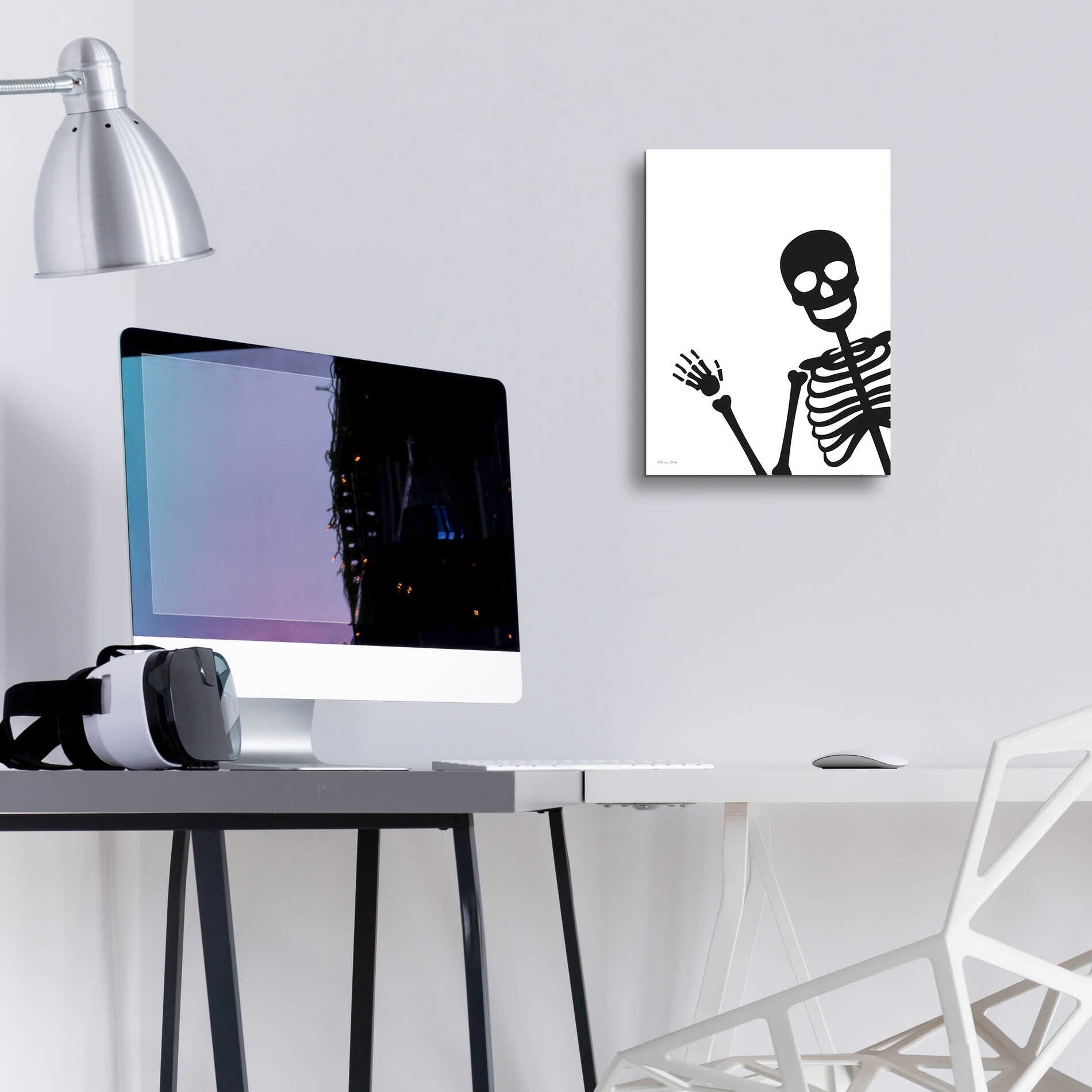 Epic Art 'Peek-a-boo Skeleton' by Susan Ball, Acrylic Glass Wall Art,12x16