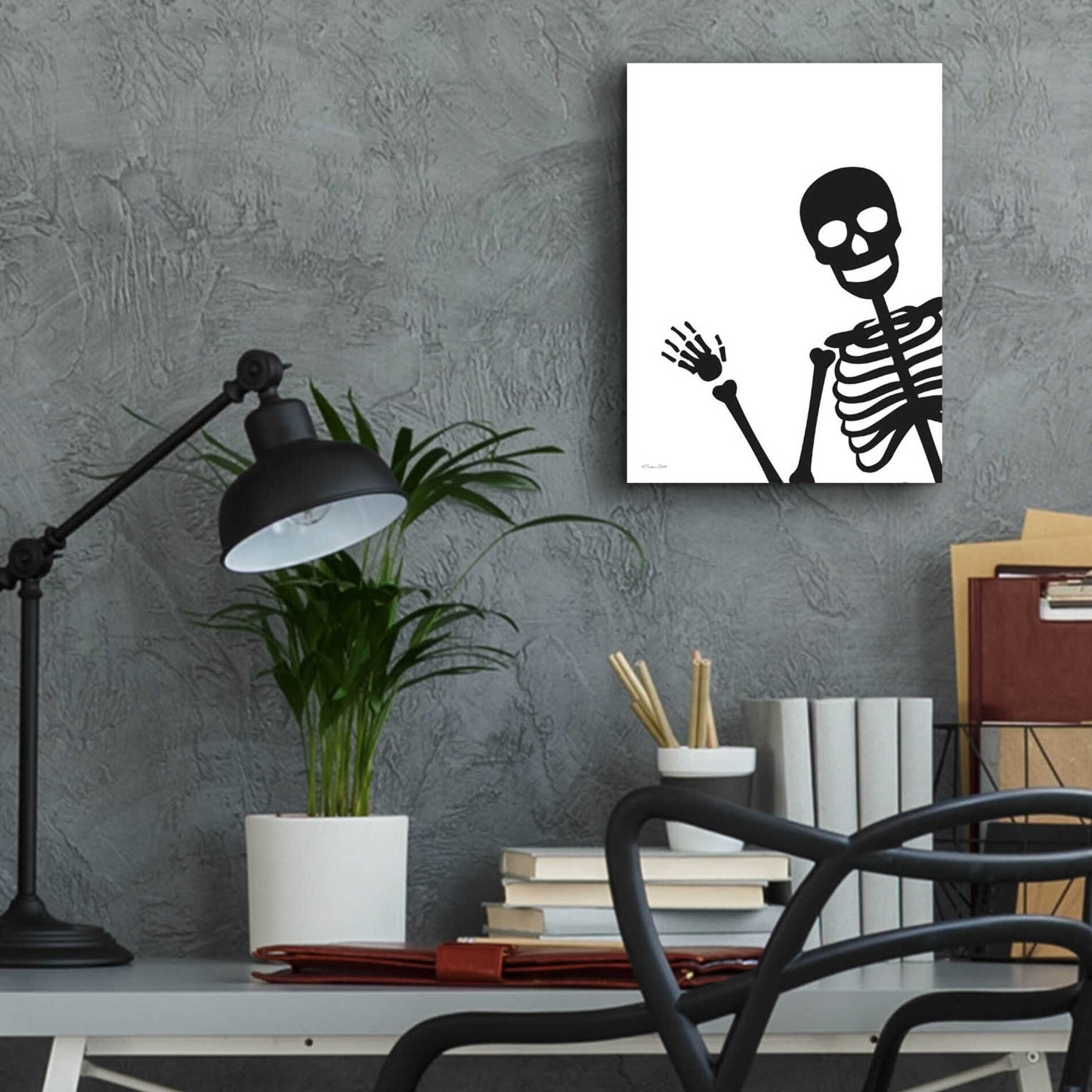 Epic Art 'Peek-a-boo Skeleton' by Susan Ball, Acrylic Glass Wall Art,12x16