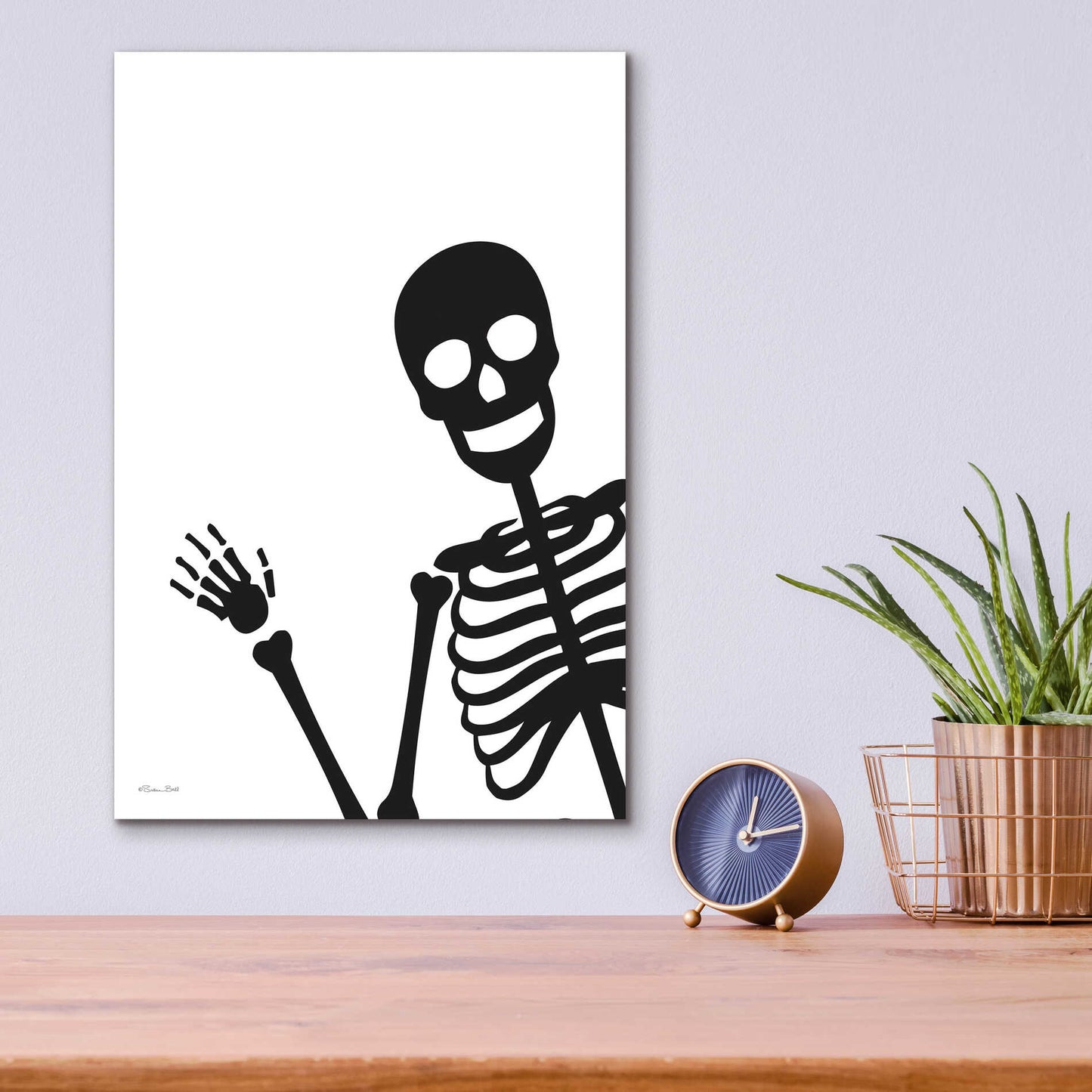 Epic Art 'Peek-a-boo Skeleton' by Susan Ball, Acrylic Glass Wall Art,12x16