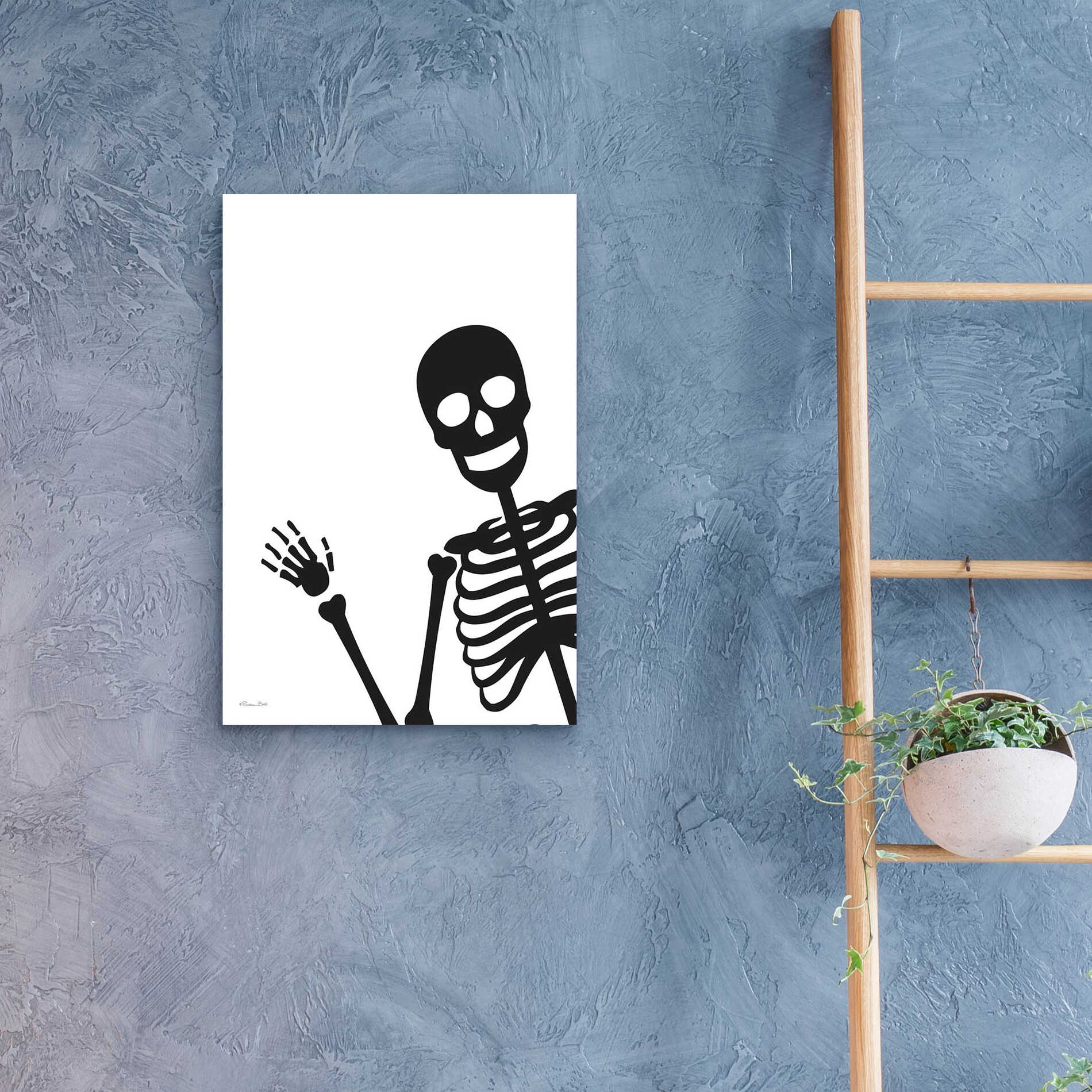 Epic Art 'Peek-a-boo Skeleton' by Susan Ball, Acrylic Glass Wall Art,16x24