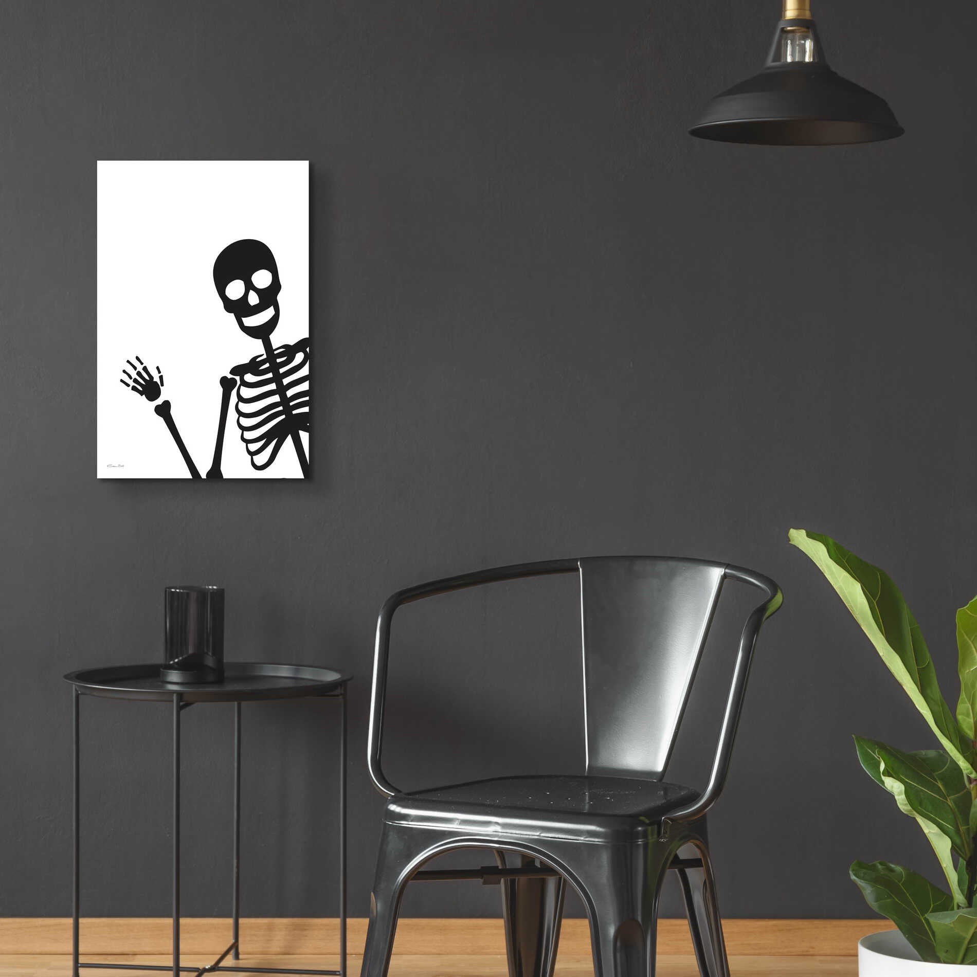 Epic Art 'Peek-a-boo Skeleton' by Susan Ball, Acrylic Glass Wall Art,16x24