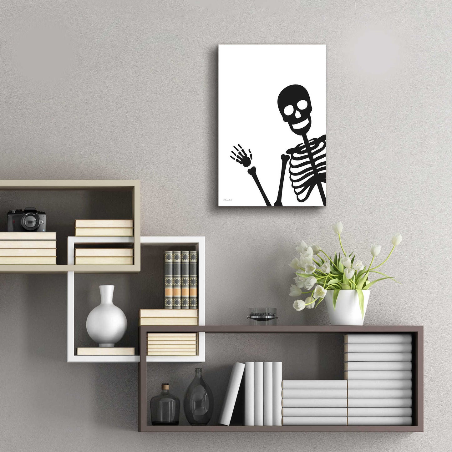 Epic Art 'Peek-a-boo Skeleton' by Susan Ball, Acrylic Glass Wall Art,16x24