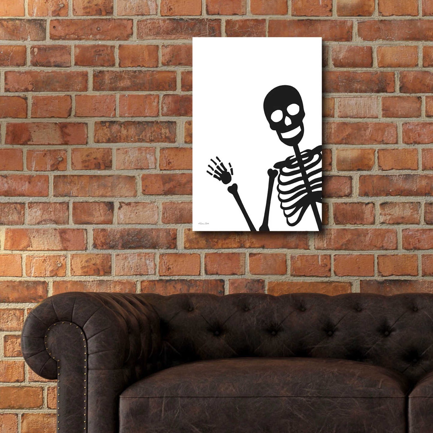 Epic Art 'Peek-a-boo Skeleton' by Susan Ball, Acrylic Glass Wall Art,16x24