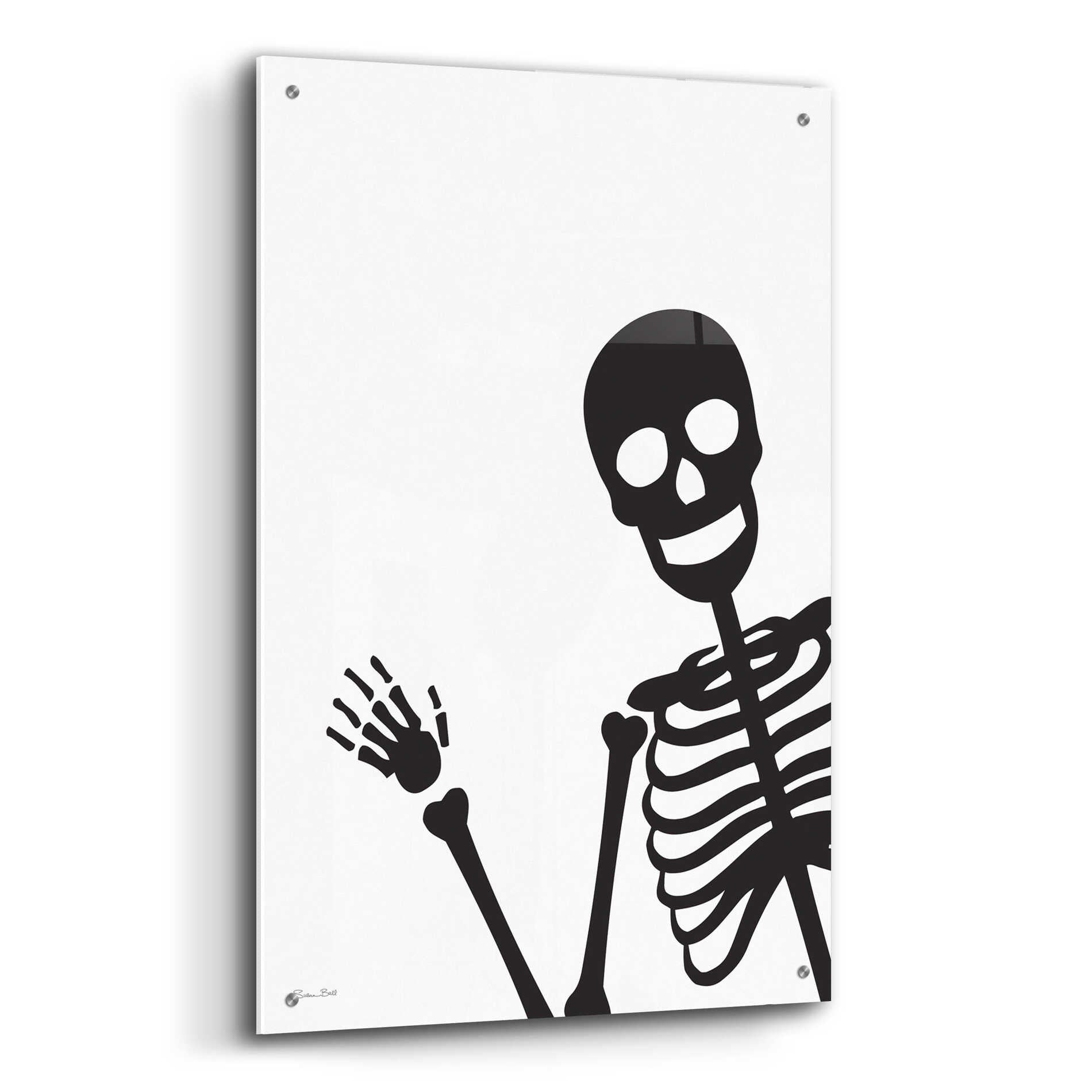 Epic Art 'Peek-a-boo Skeleton' by Susan Ball, Acrylic Glass Wall Art,24x36