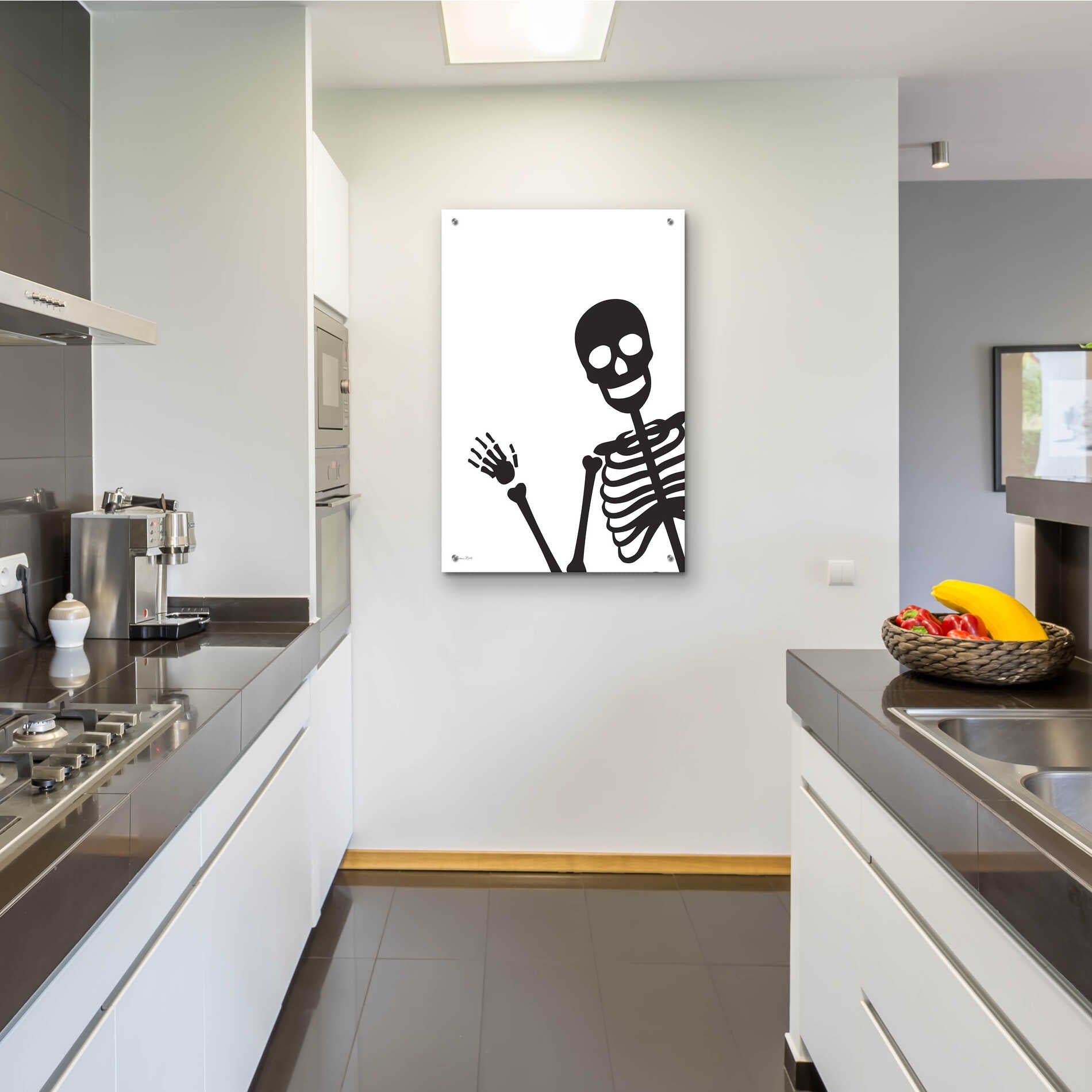 Epic Art 'Peek-a-boo Skeleton' by Susan Ball, Acrylic Glass Wall Art,24x36