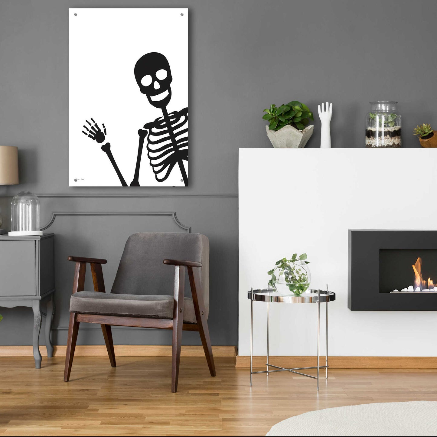 Epic Art 'Peek-a-boo Skeleton' by Susan Ball, Acrylic Glass Wall Art,24x36