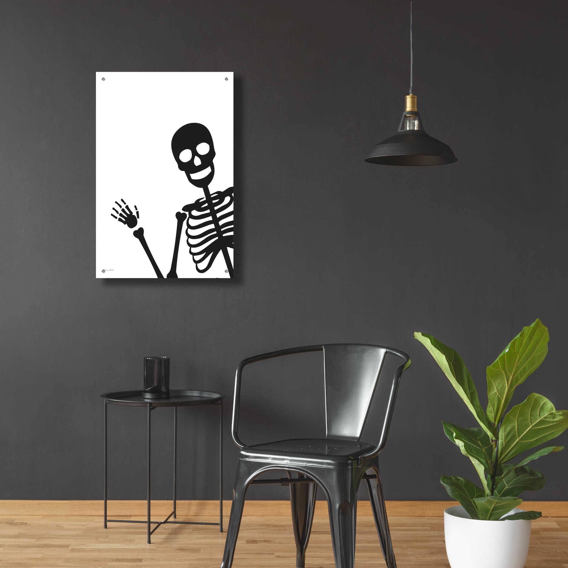 Epic Art 'Peek-a-boo Skeleton' by Susan Ball, Acrylic Glass Wall Art,24x36