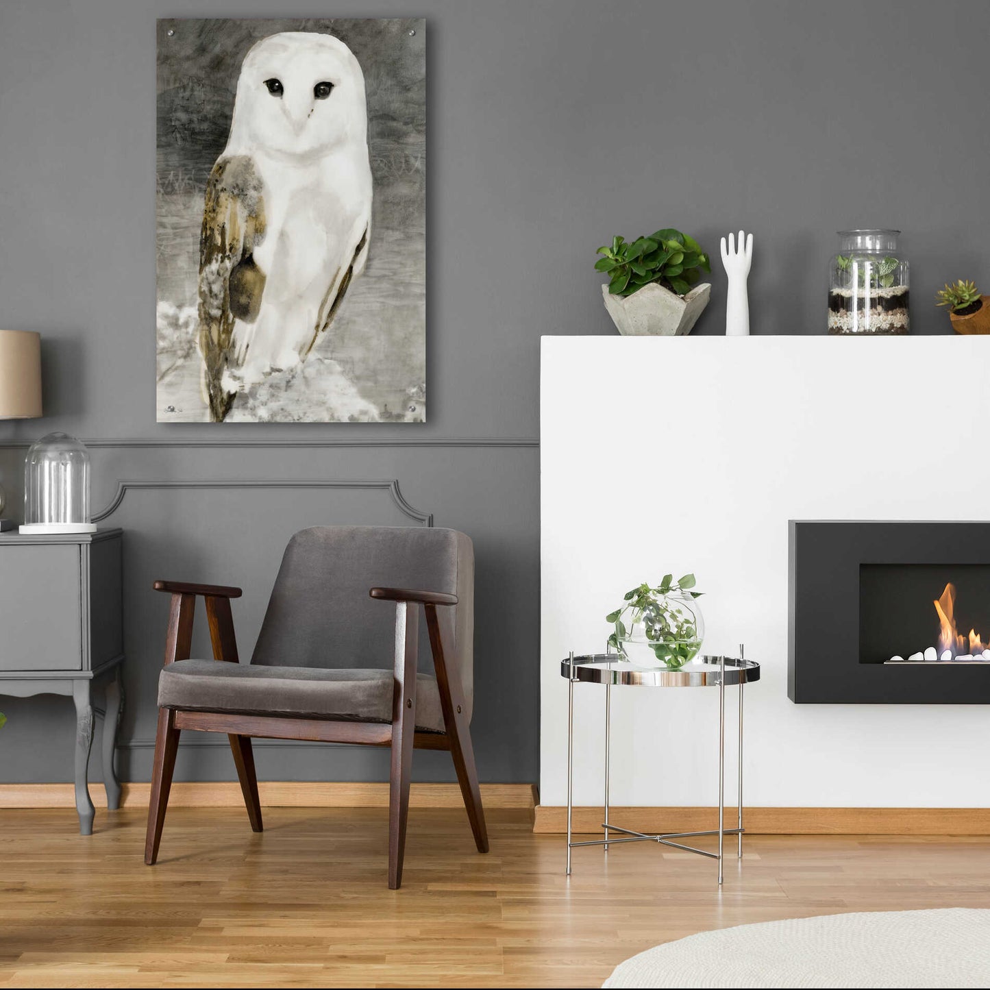 Epic Art 'Snowy Owl 1' by Stellar Design Studio, Acrylic Glass Wall Art,24x36