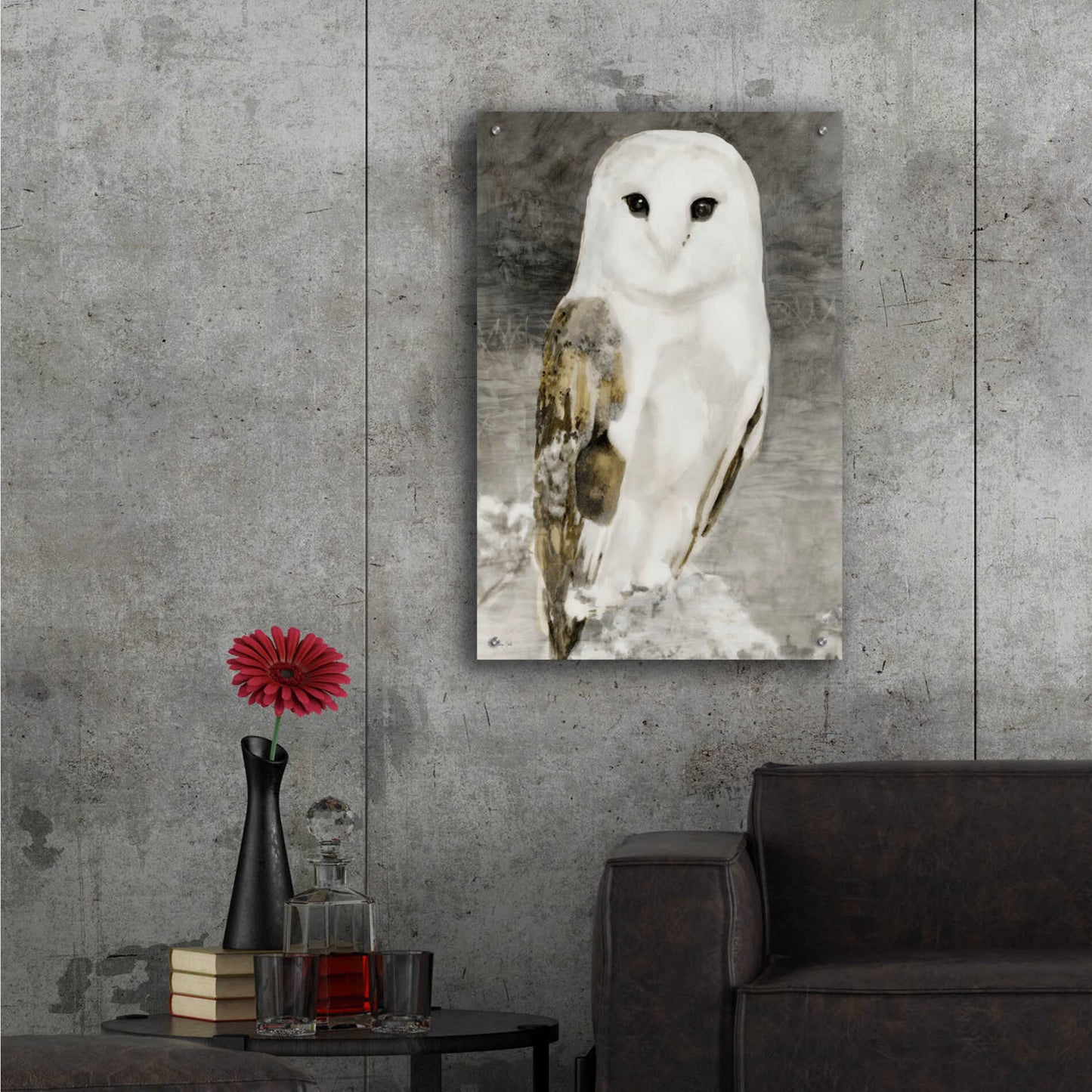 Epic Art 'Snowy Owl 1' by Stellar Design Studio, Acrylic Glass Wall Art,24x36