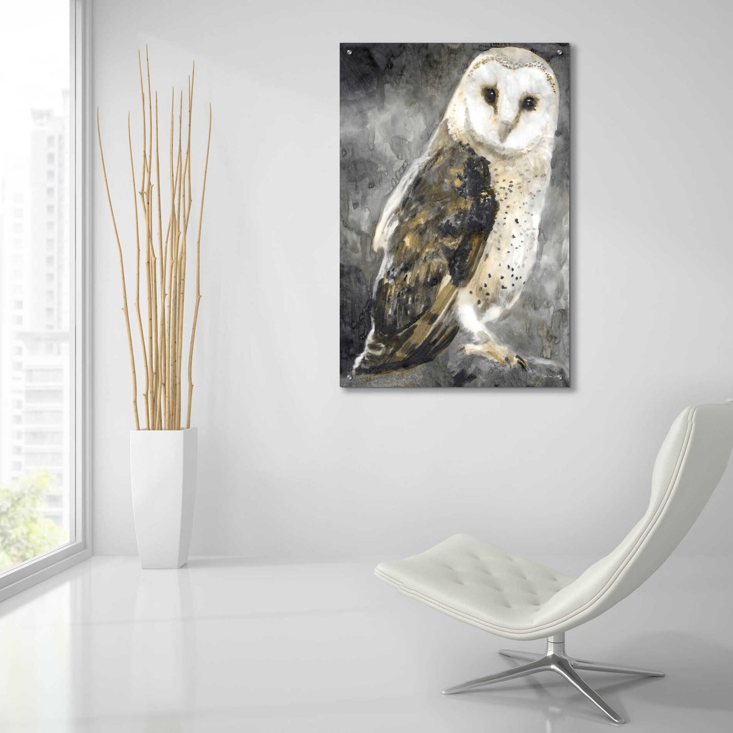 Epic Art 'Snowy Owl 2' by Stellar Design Studio, Acrylic Glass Wall Art,24x36