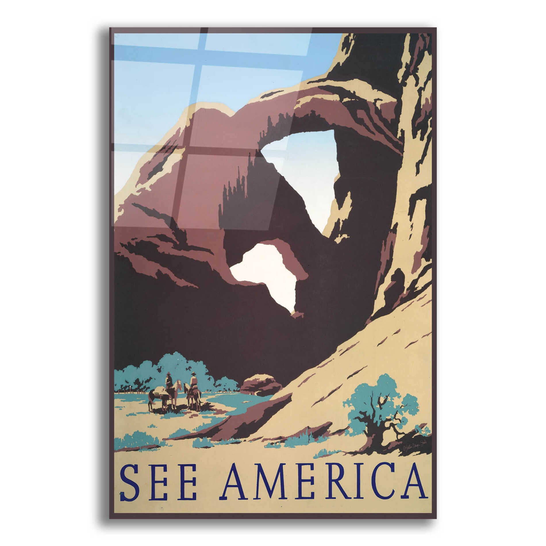 Epic Art 'See America' by Stellar Design Studio, Acrylic Glass Wall Art,12x16