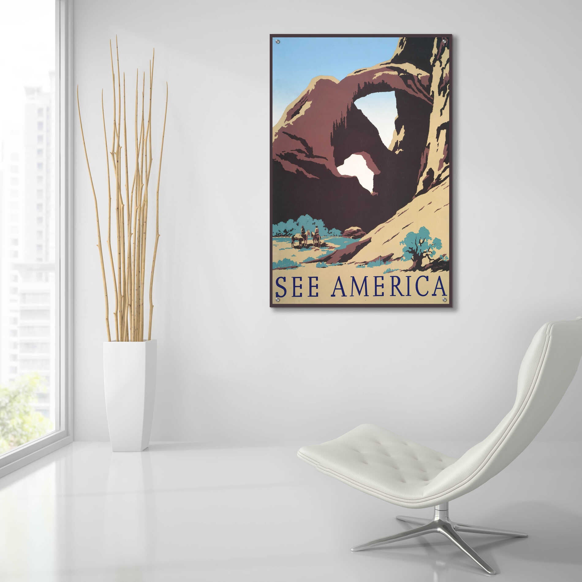 Epic Art 'See America' by Stellar Design Studio, Acrylic Glass Wall Art,24x36