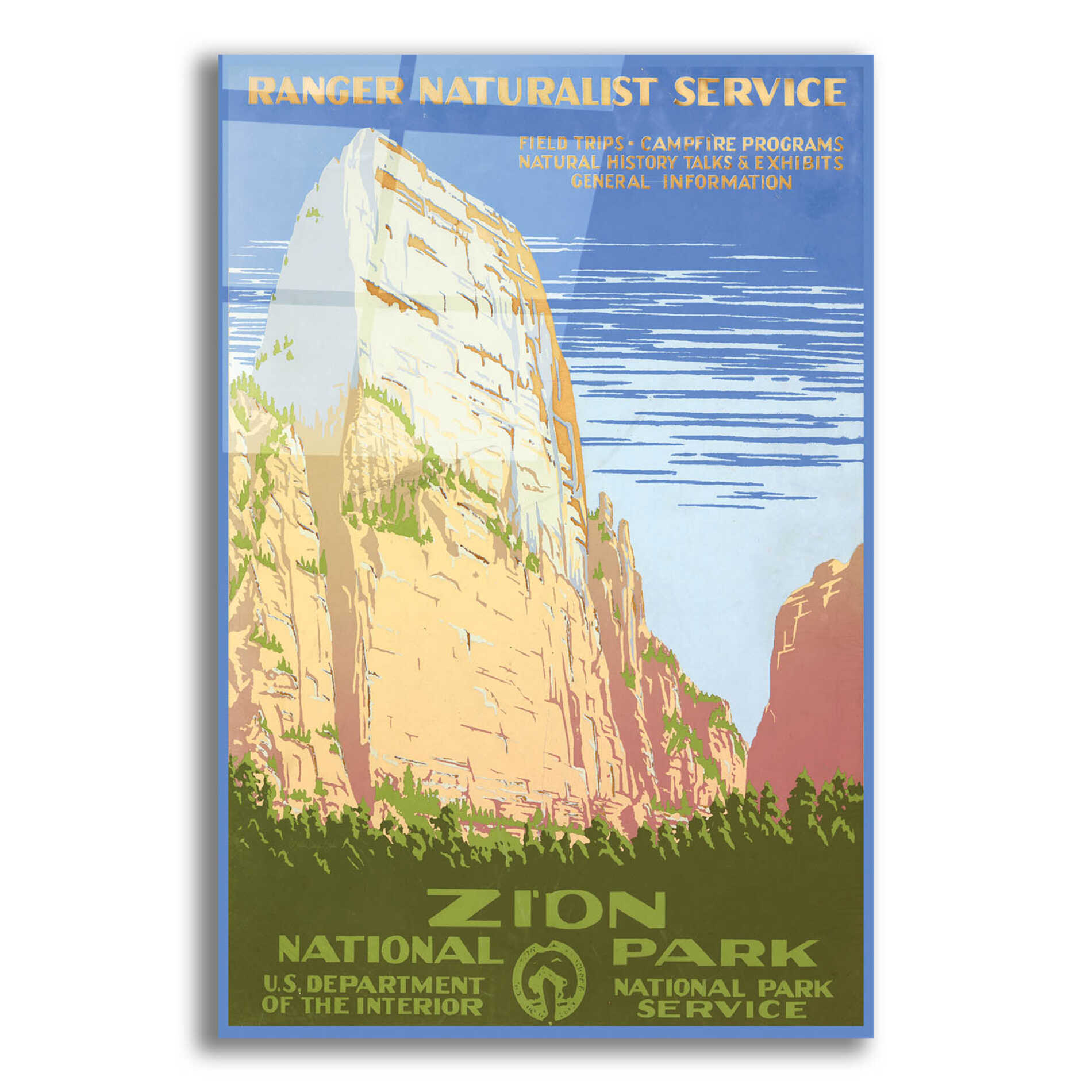 Epic Art 'Zion National Park' by Stellar Design Studio, Acrylic Glass Wall Art,12x16