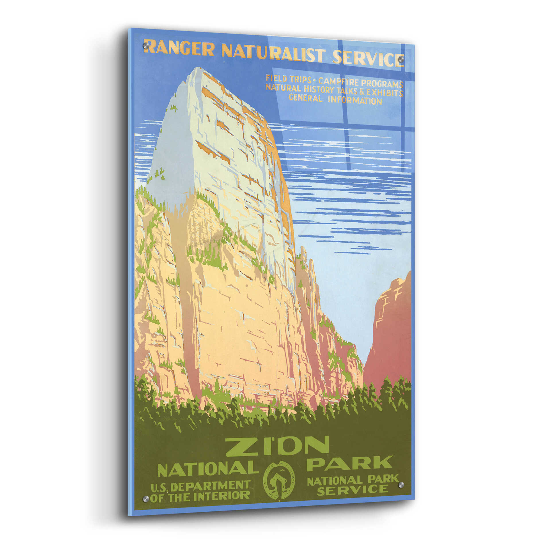 Epic Art 'Zion National Park' by Stellar Design Studio, Acrylic Glass Wall Art,24x36