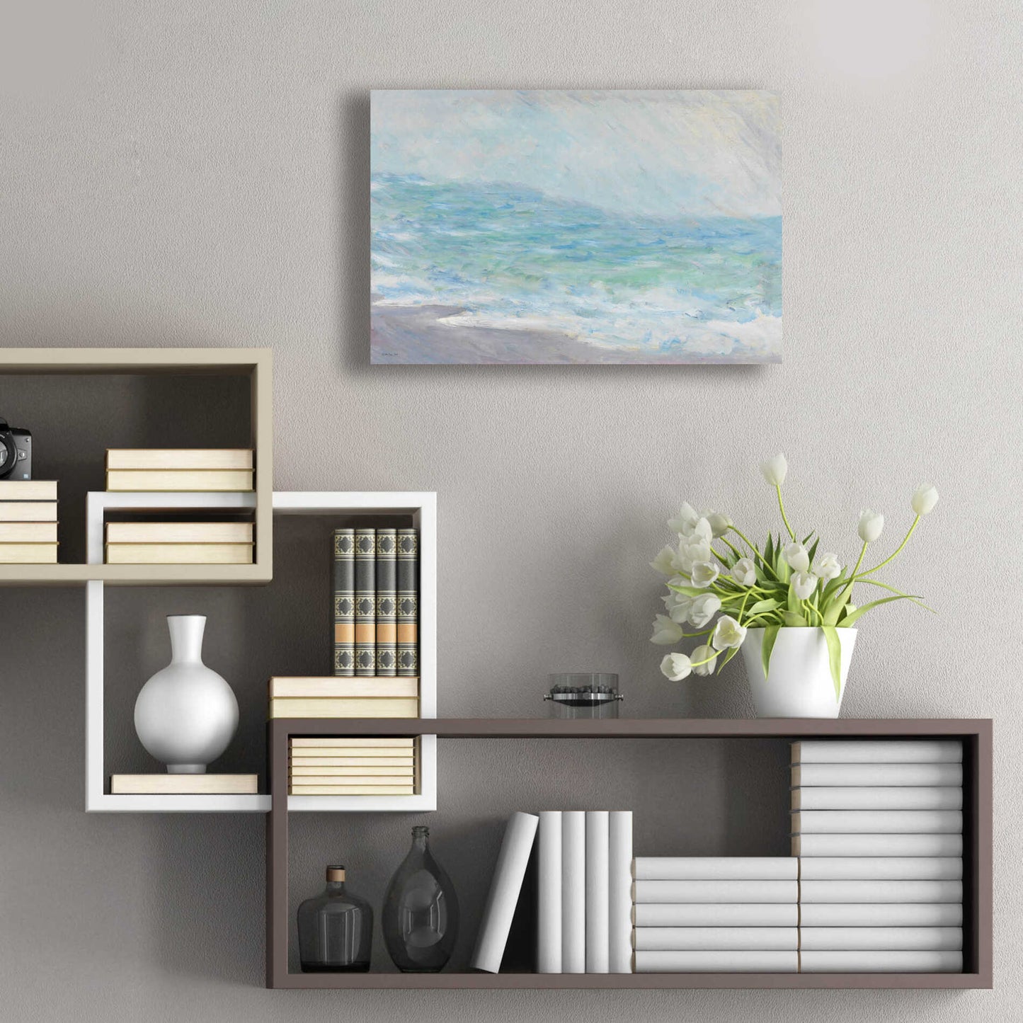 Epic Art 'Crashing Waves' by Stellar Design Studio, Acrylic Glass Wall Art,24x16