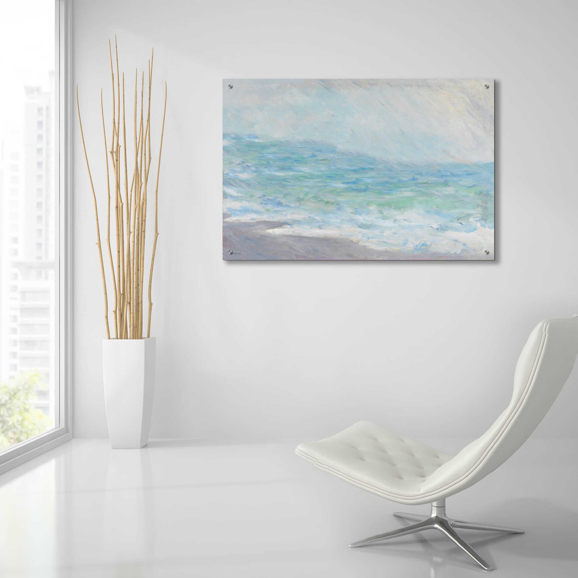 Epic Art 'Crashing Waves' by Stellar Design Studio, Acrylic Glass Wall Art,36x24