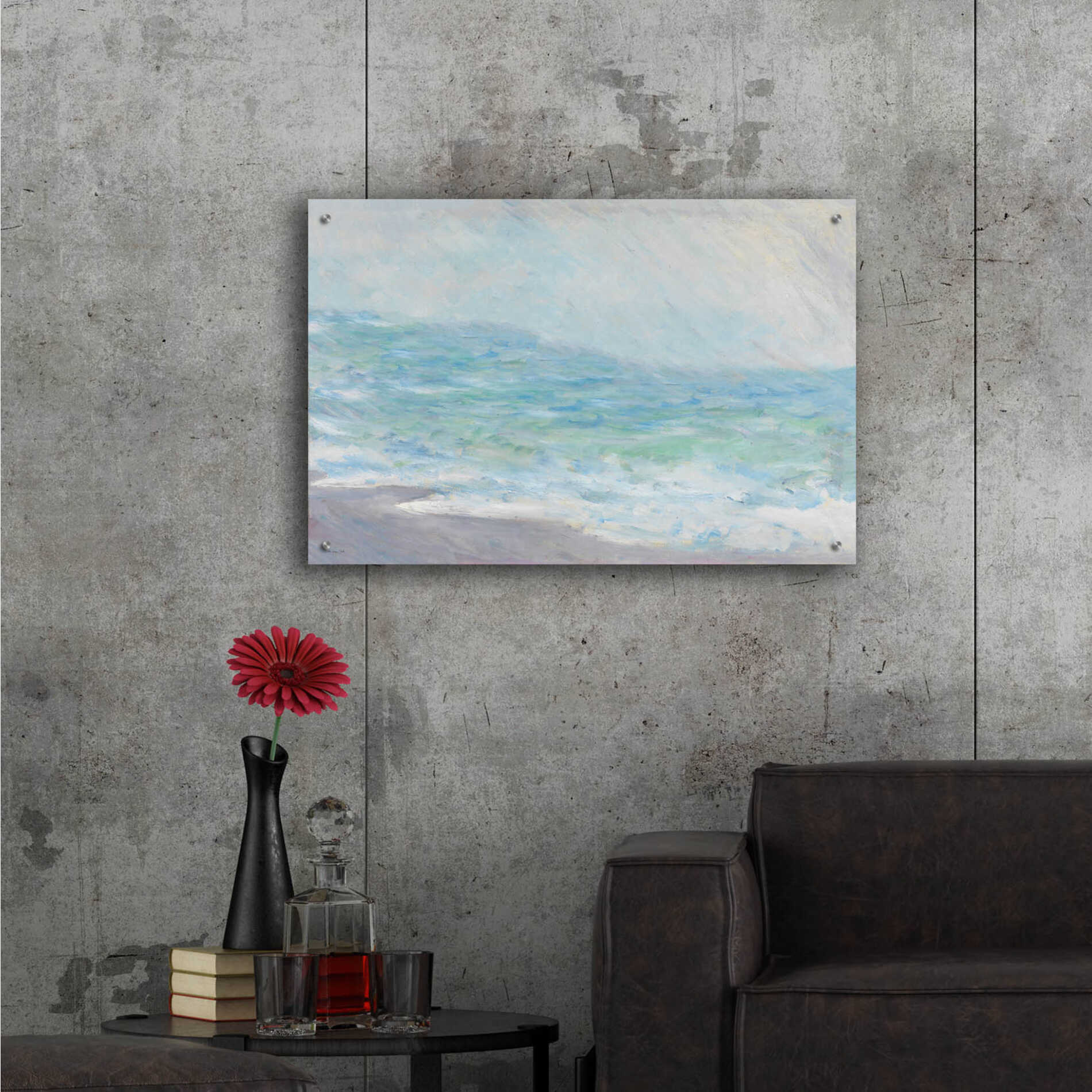 Epic Art 'Crashing Waves' by Stellar Design Studio, Acrylic Glass Wall Art,36x24