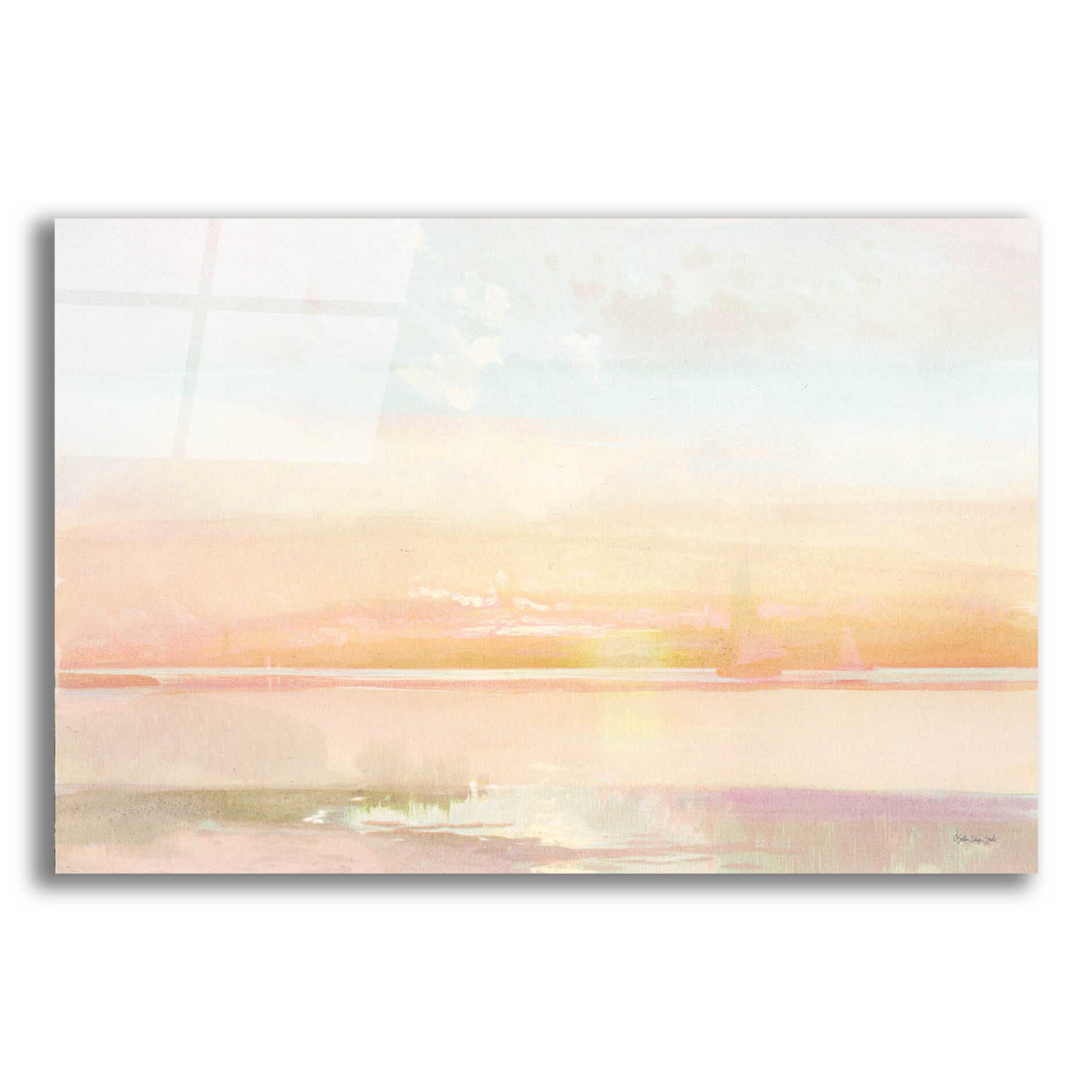 Epic Art 'Peaceful Shore 1' by Stellar Design Studio, Acrylic Glass Wall Art,16x12