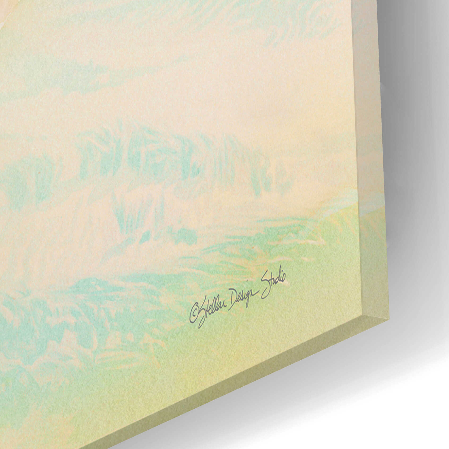 Epic Art 'Peaceful Shore 2' by Stellar Design Studio, Acrylic Glass Wall Art,16x12